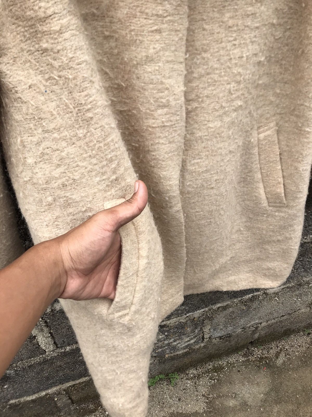 Global Work × Japanese Brand 💥Nice Design Global Work WaterFall Collar Wool Coat Jacket Size M / US 6-8 / IT 42-44 - 6 Thumbnail