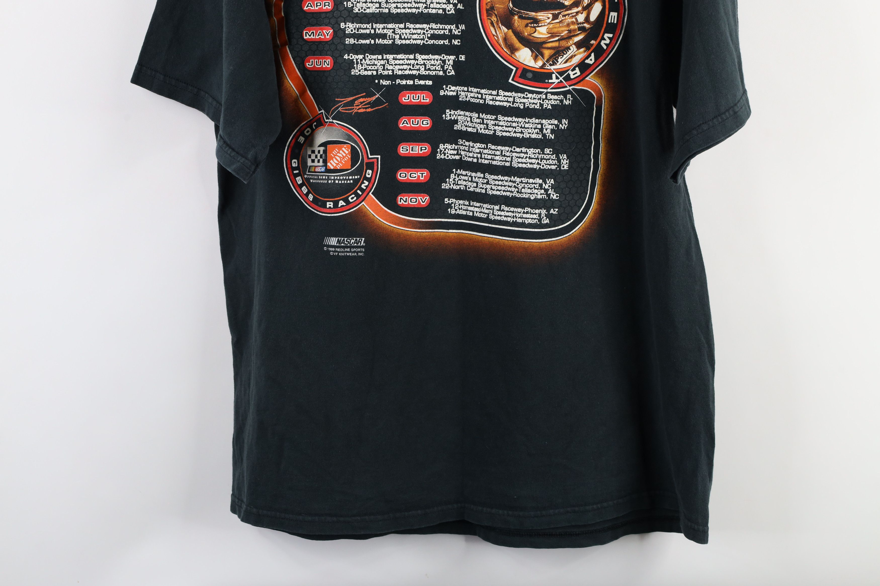 Vintage Vintage Y2K 2000 NASCAR Tony Stewart Racing T-Shirt Black Size US L / EU 52-54 / 3 - 15 Thumbnail