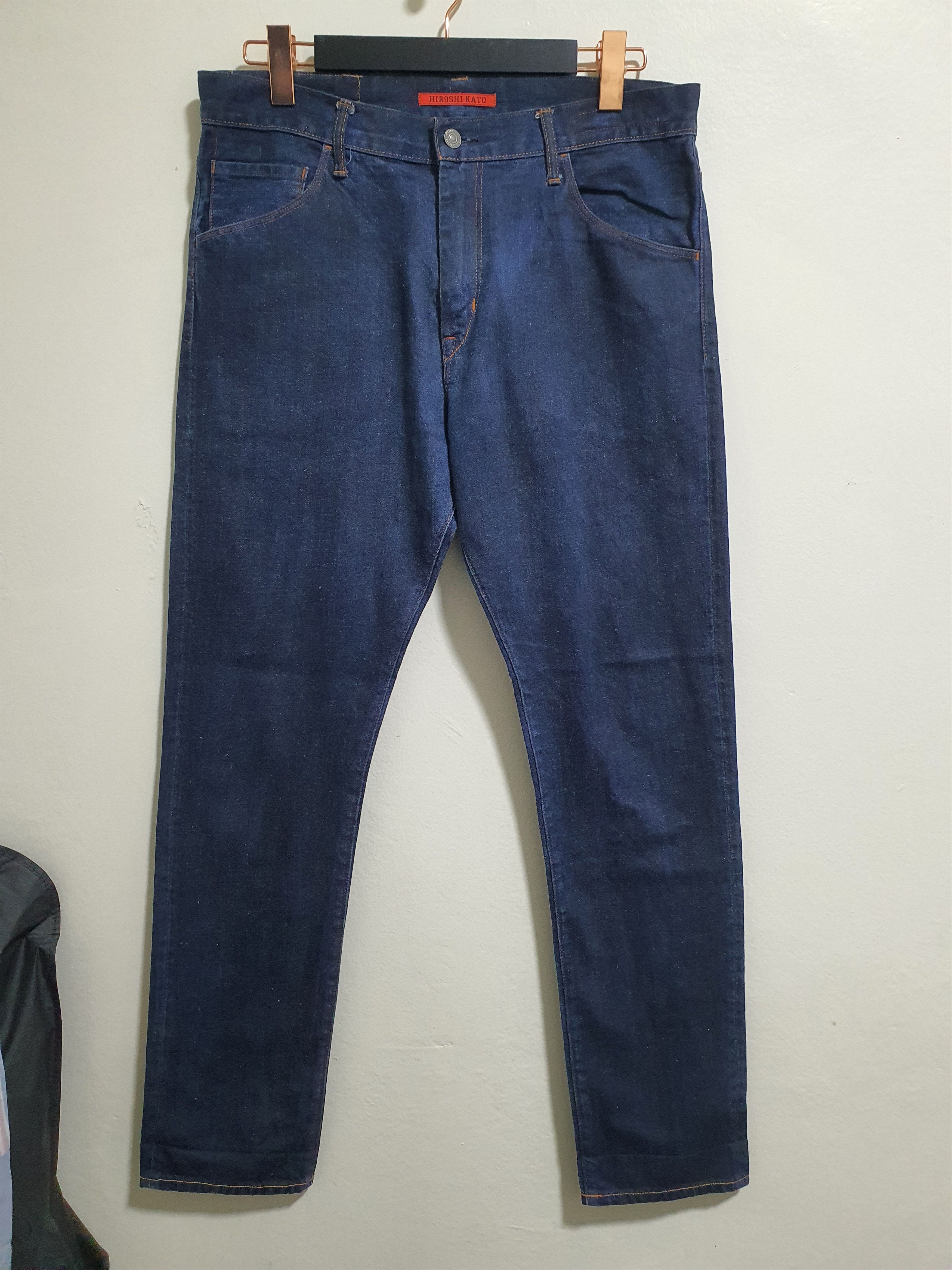 Hiroshi Kato × Japanese Brand HIROSHI KATO 34”/42” STAINED DIRT DESIGN SLIM FIT JEANS Size US 33 - 1 Thumbnail