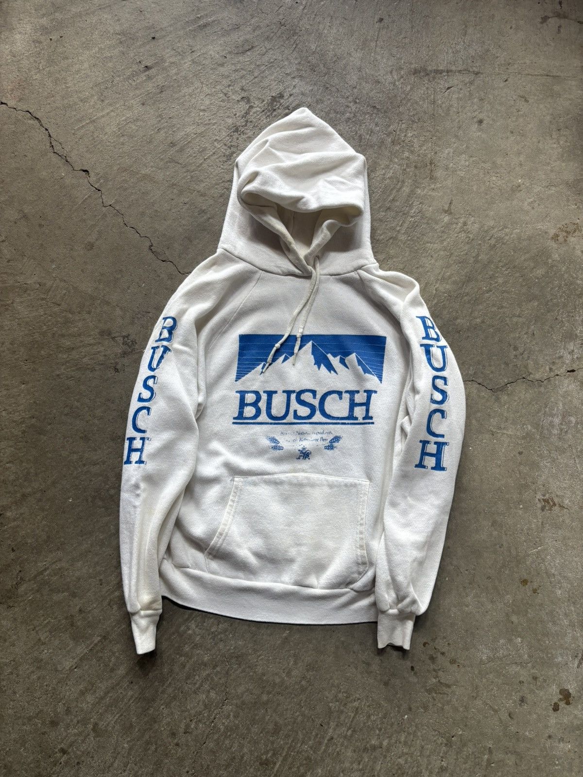Vintage true vintage 70s busch beer hoodie Size US L / EU 52-54 / 3 - 1 Thumbnail