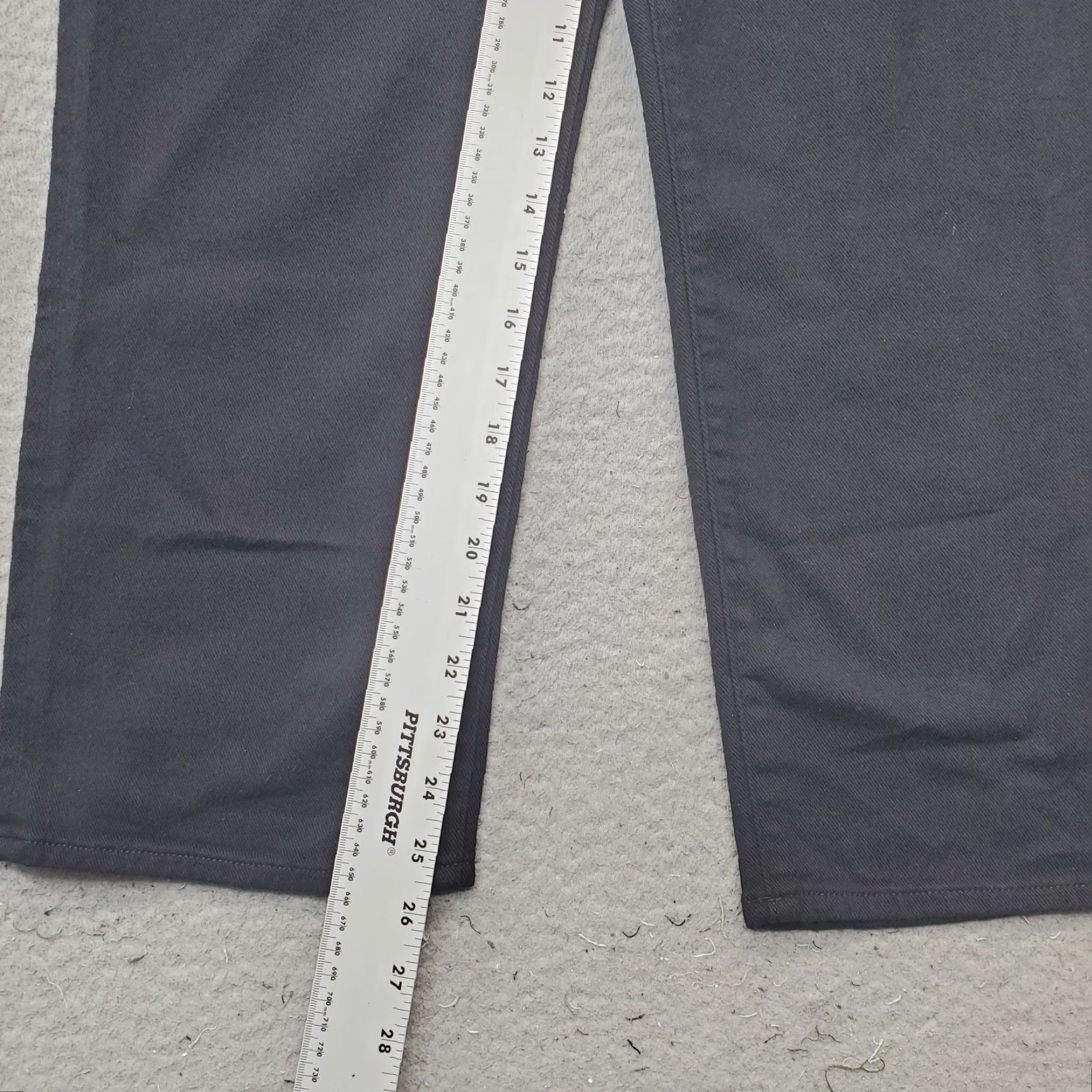 Express Express Jeans Womens Size 12 Black Stretch Straight Leg Ankle High Rise 5 Pocket Jeans Size 34" / US 12 / IT 48 - 4 Thumbnail