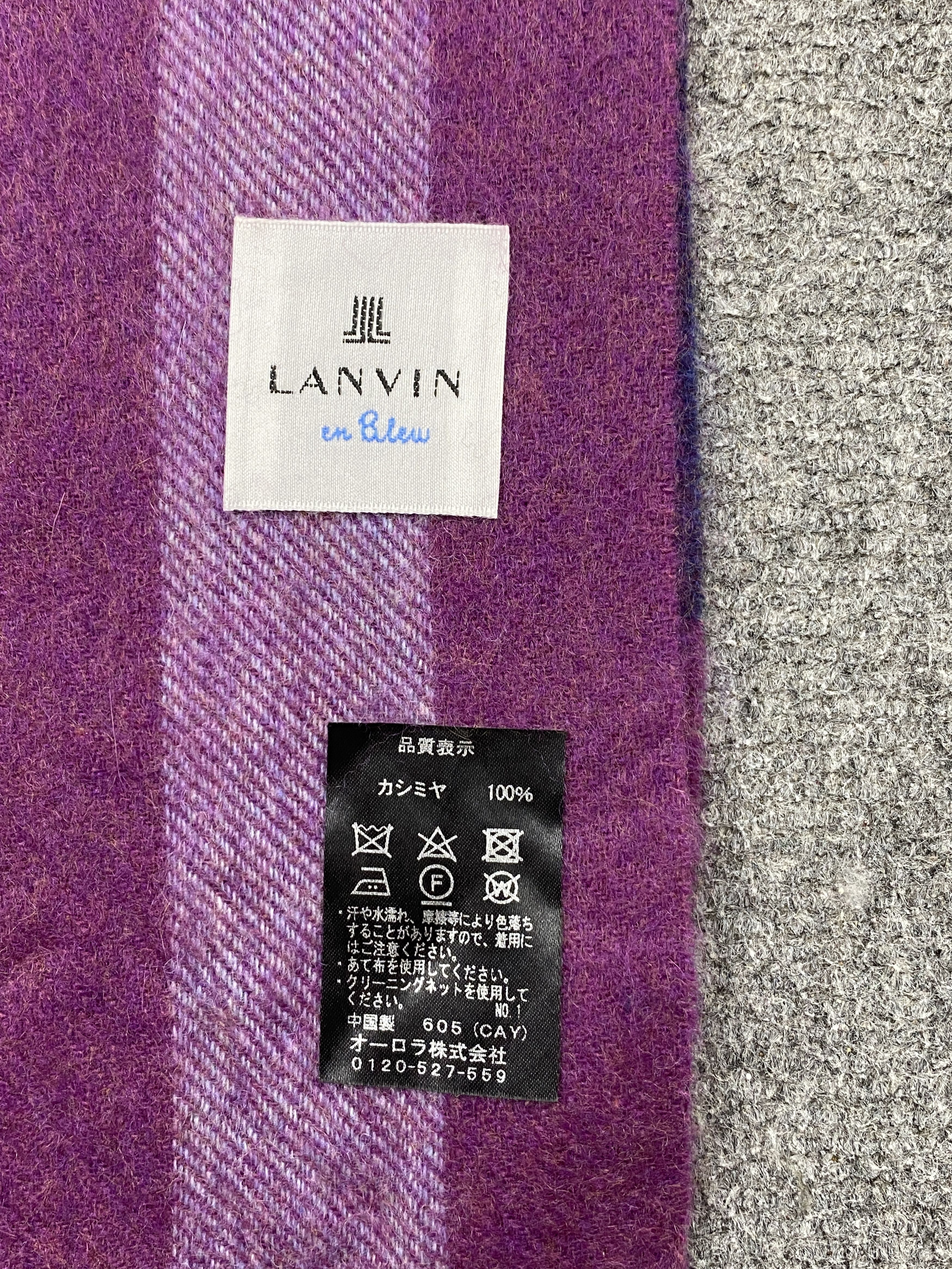 Lanvin Lanvin Te Bleu Scarf / Muffler / Neckwear -SC0169 Size ONE SIZE - 4 Thumbnail