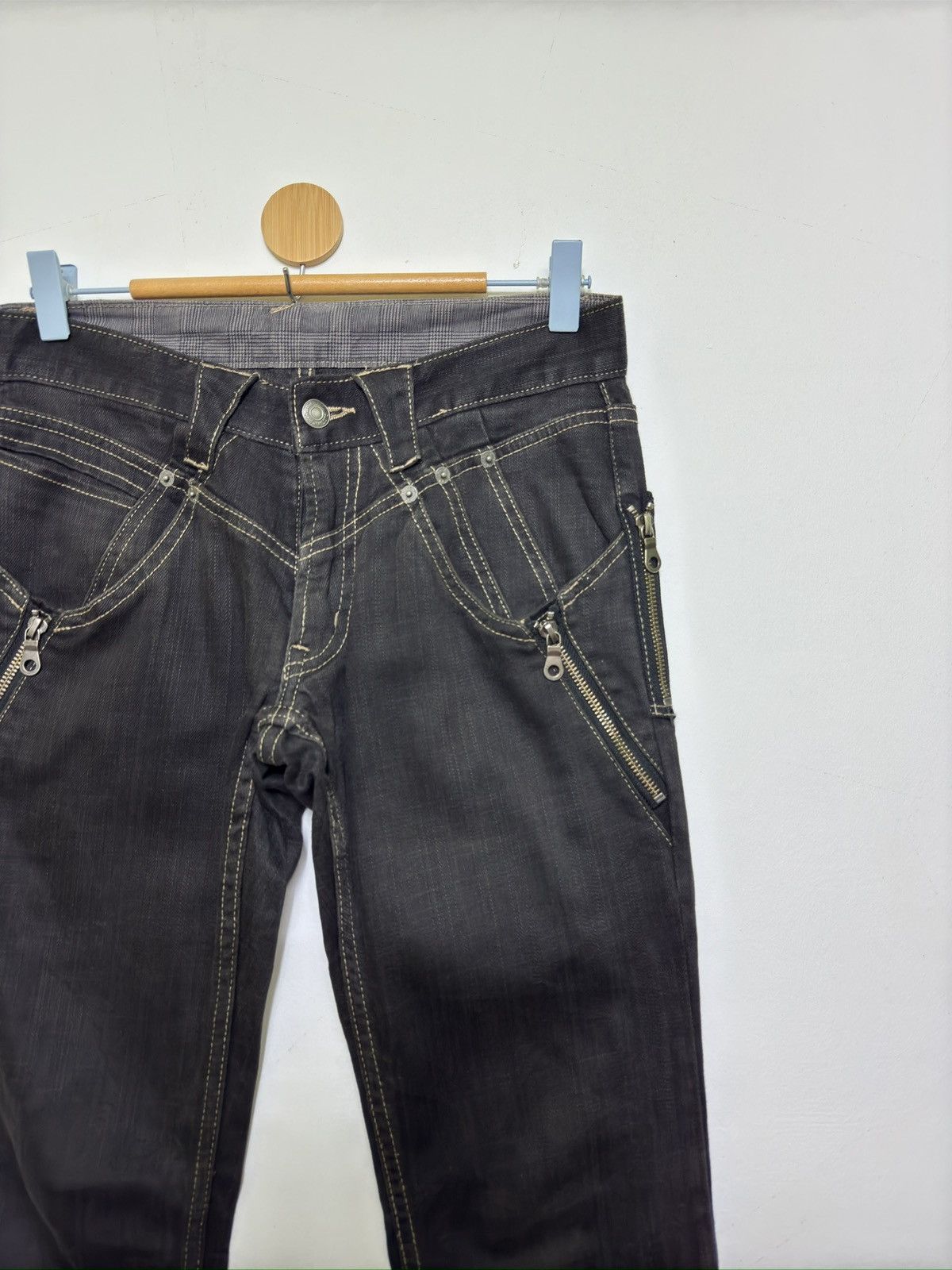 PPFM Vintage PPFM Japan Multi-Zipper Low Rise Punk Denim Pants Size US 28 / EU 44 - 5 Thumbnail