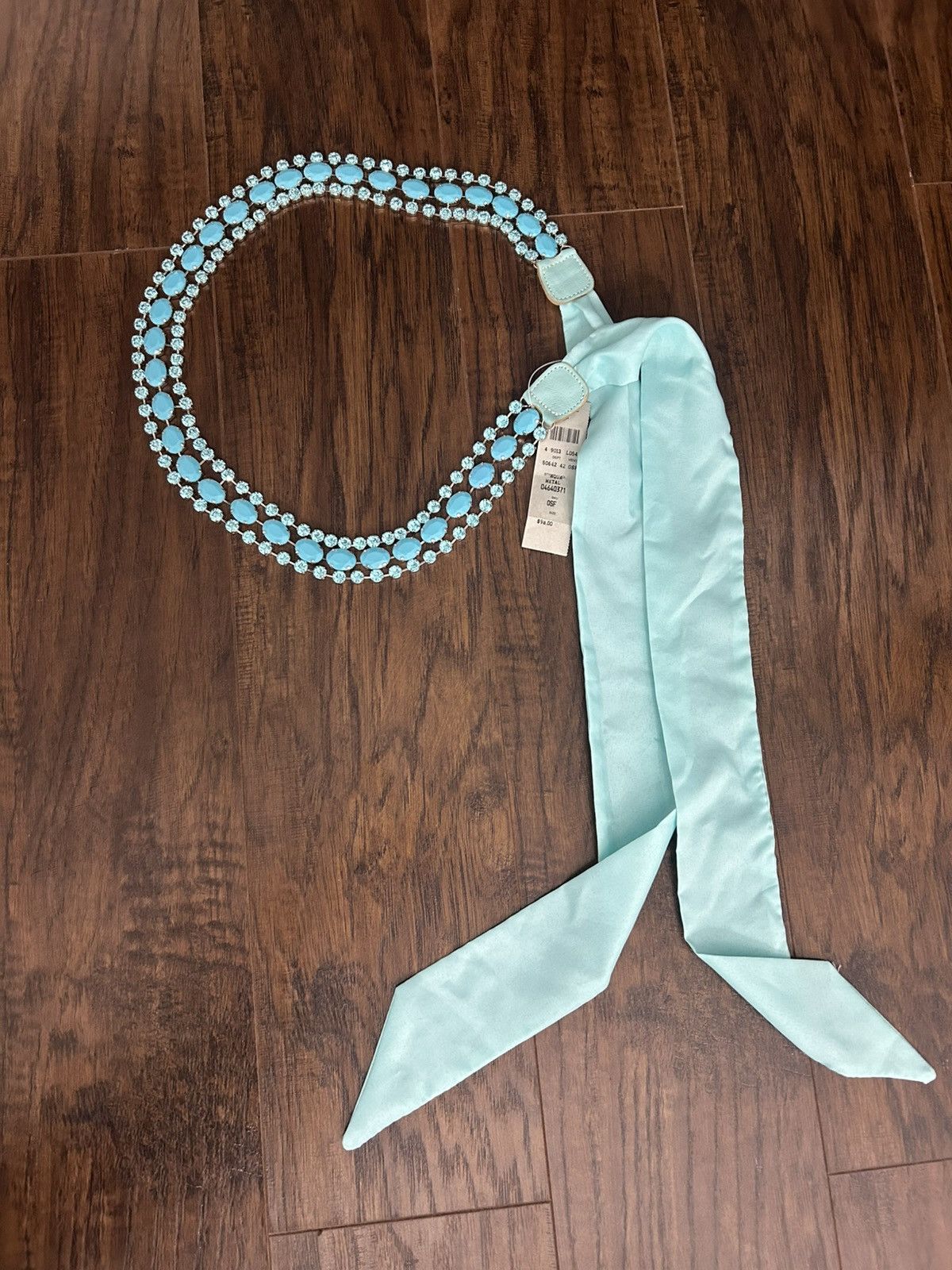 Other Caché Aqua Metal Beaded Adjustable Belt Size ONE SIZE - 1 Thumbnail