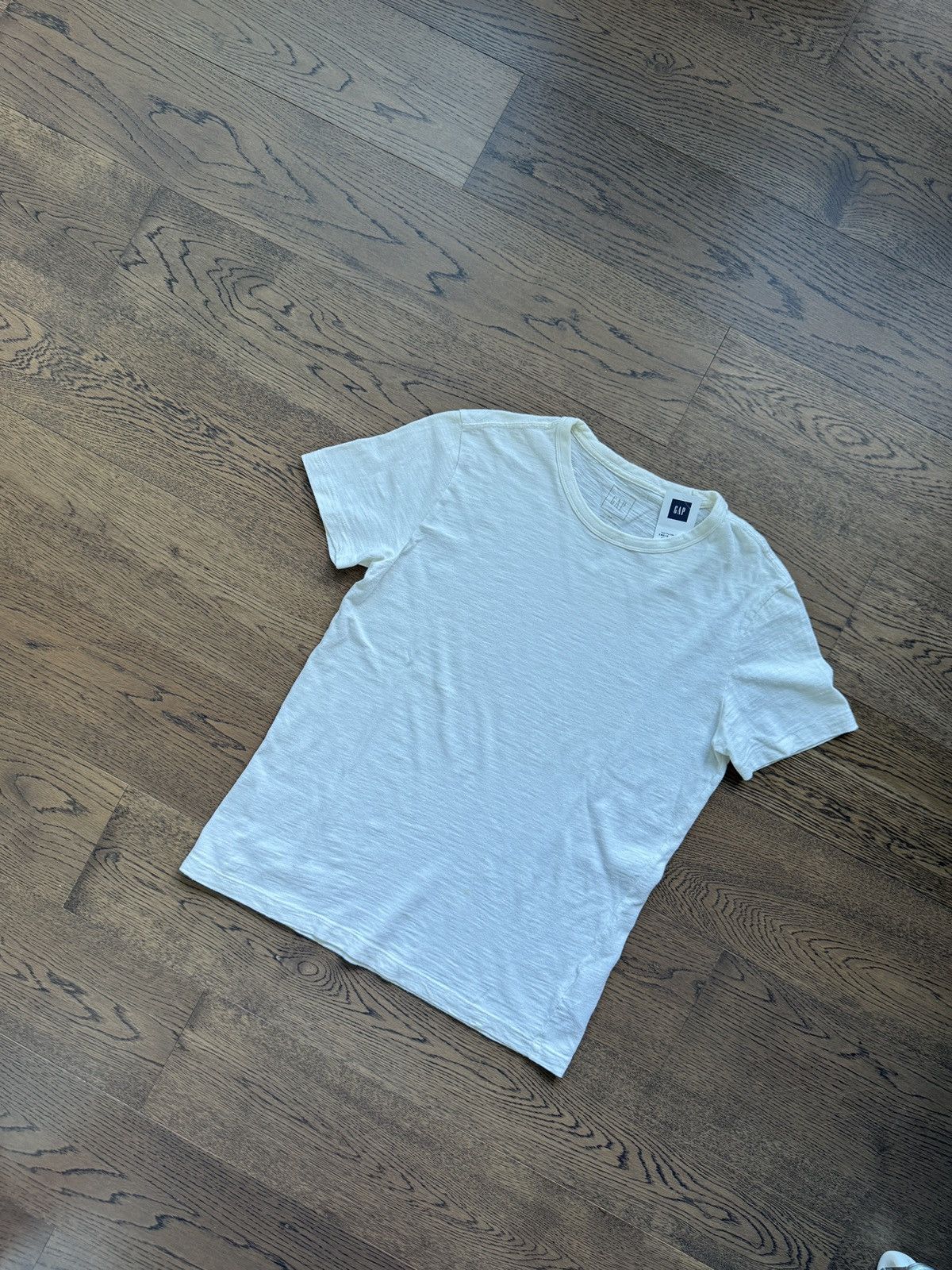 Gap GAP USA Mens Slub Cotton Summer Basic White T Shirt Size US XS / EU 42 / 0 - 11 Thumbnail