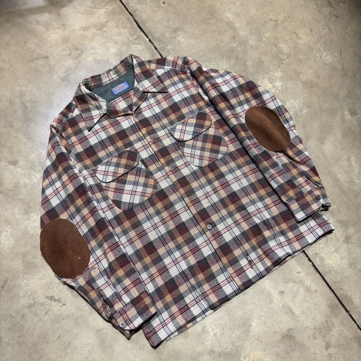 Pendleton Vintage 80s Pendleton Plaid Flannel Shirt Loop Collar Board Size US L / EU 52-54 / 3 - 2 Thumbnail