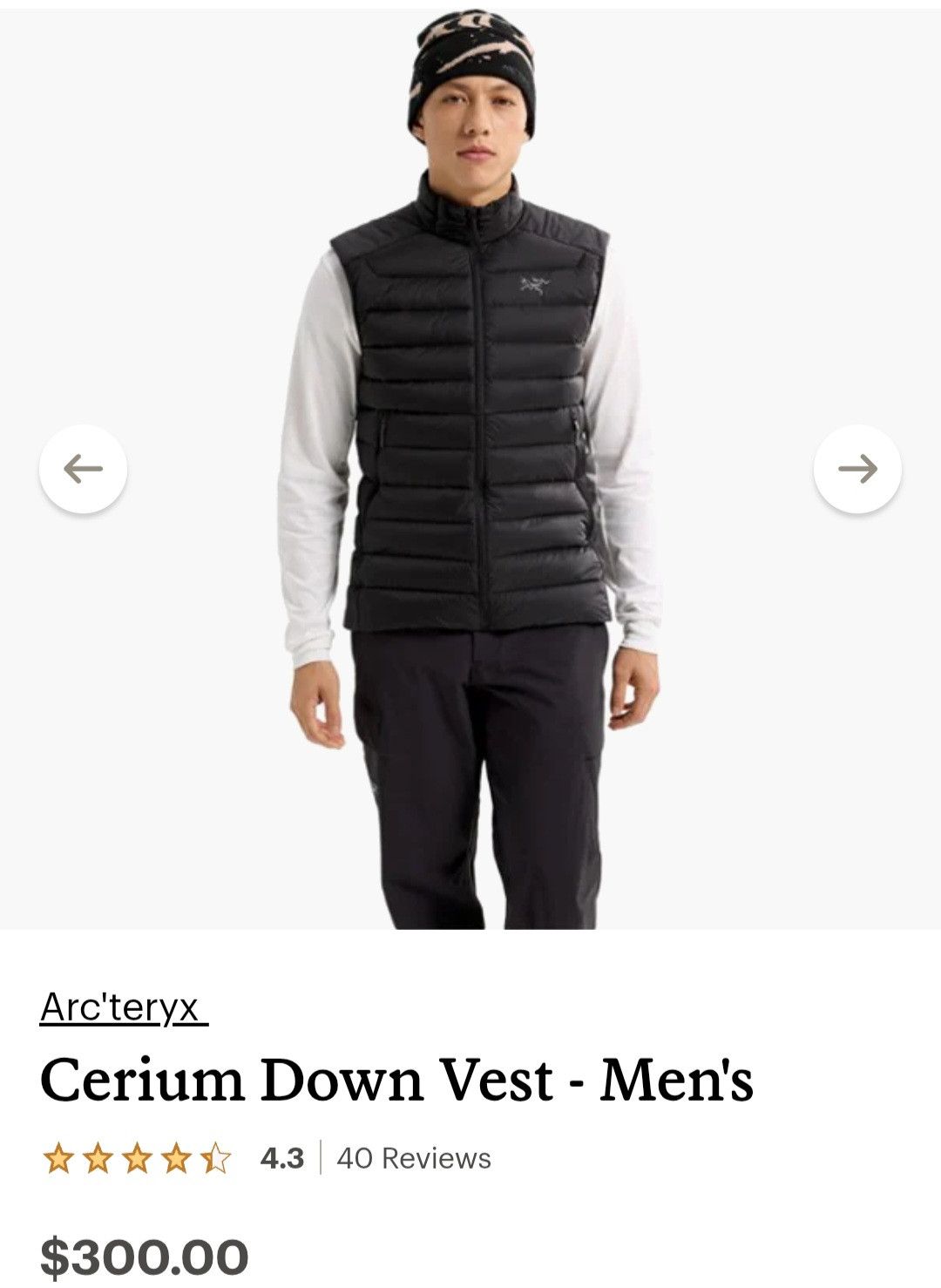 Arc'teryx Arc'teryx Cerium down vest Size US L / EU 52-54 / 3 - 10 Thumbnail
