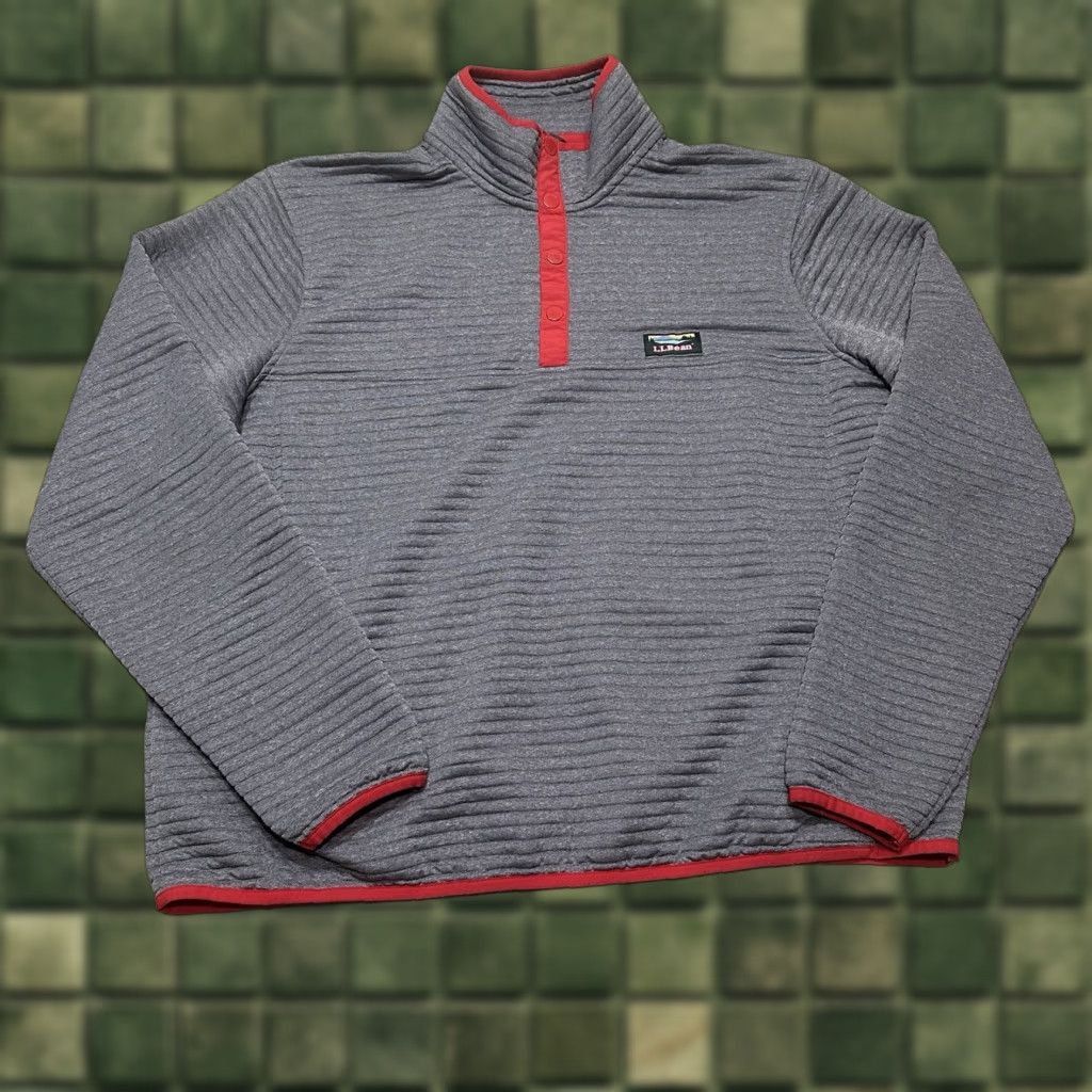 Vintage LL Bean Pullover Sweater Mens XL Gray Button Knit Long Sleeve Mock Neck Sports Outdoor Vintage No Size US XL / EU 56 / 4 - 1 Thumbnail