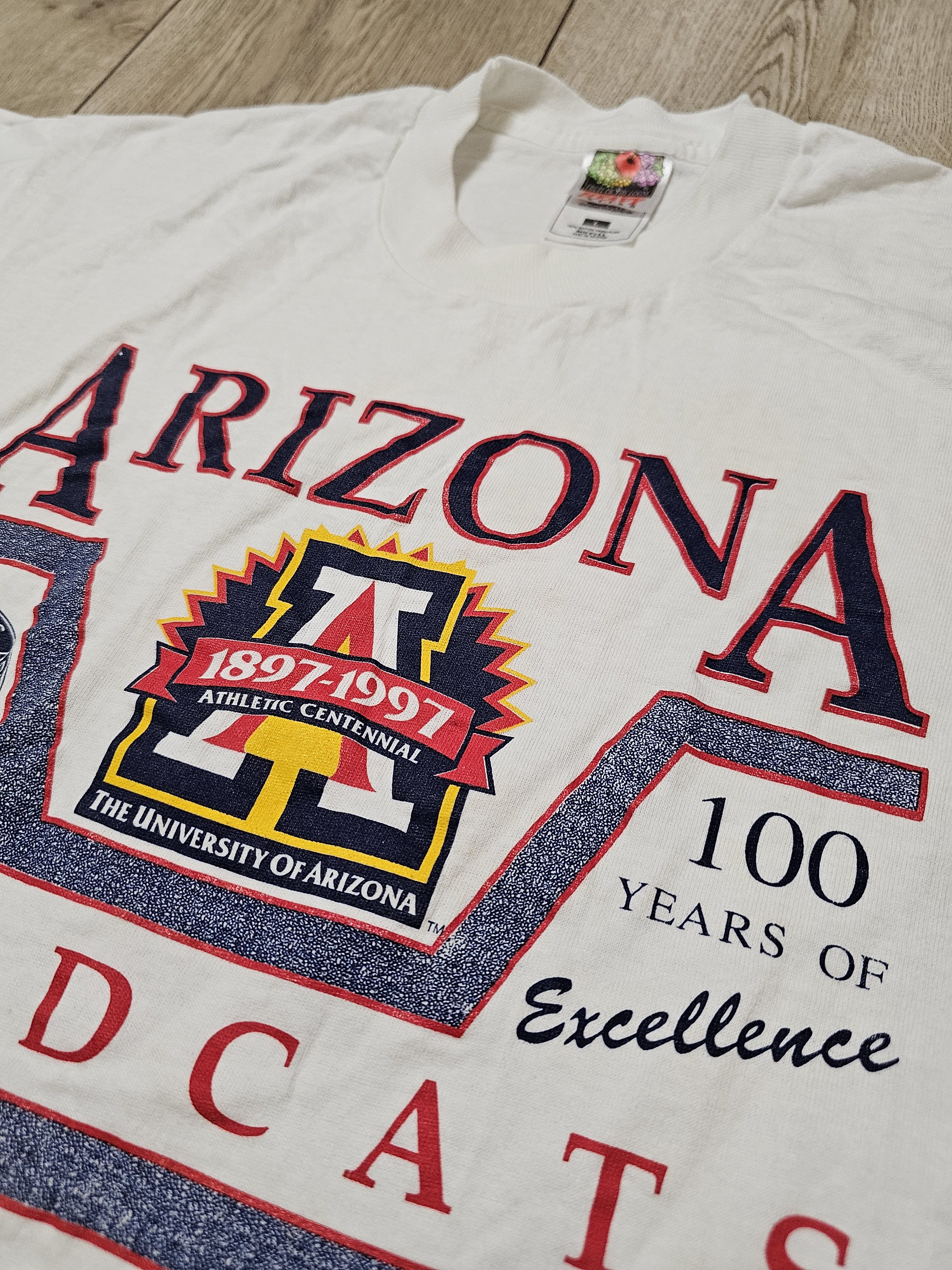NBA × Vintage ARIZONA WILDCATS VINTAGE SHIRT 1897 1997 100 YEARS Size US L / EU 52-54 / 3 - 4 Thumbnail