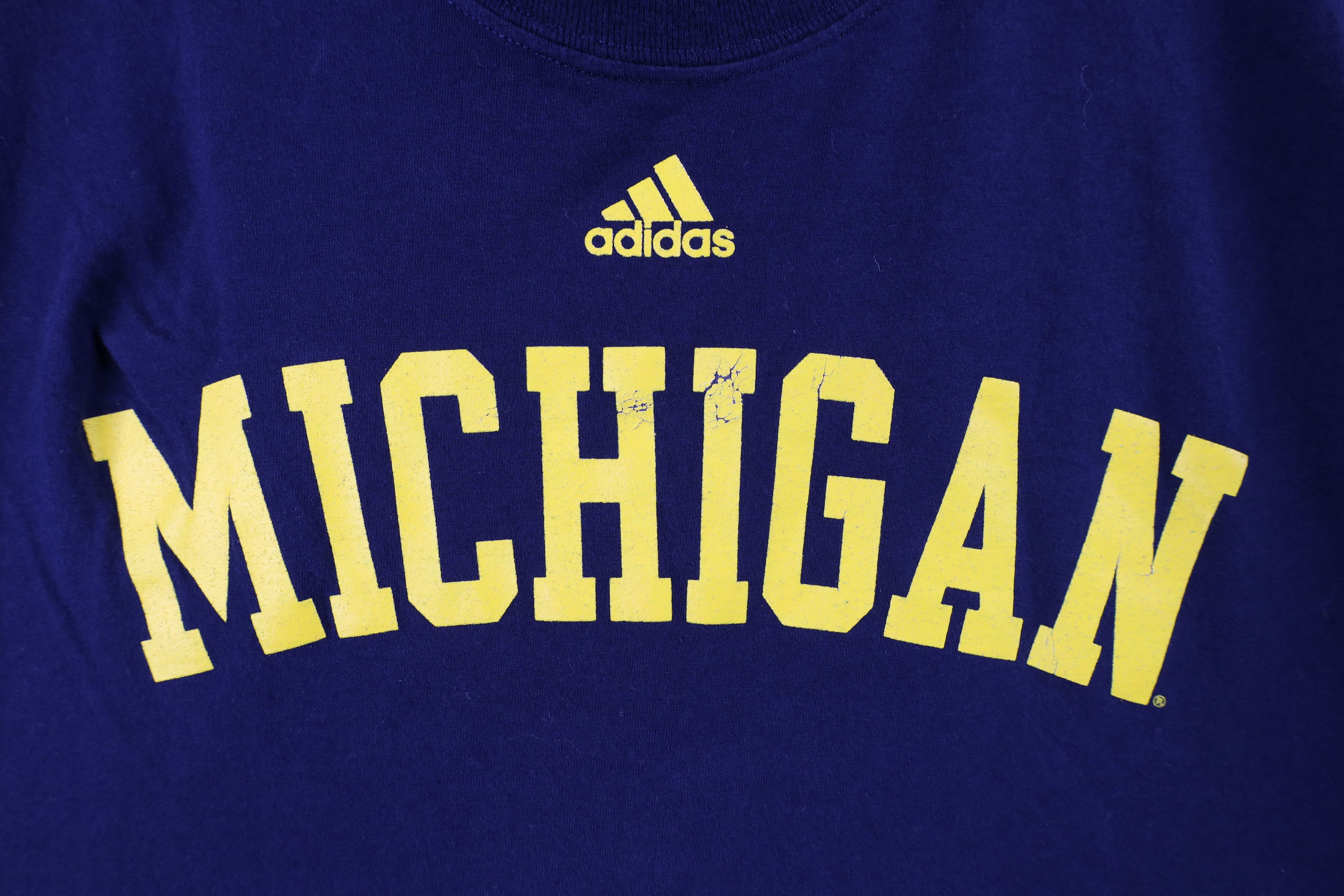 Adidas × Vintage Adidas University of Michigan Football Long Sleeve T-Shirt Size US XXL / EU 58 / 5 - 4 Thumbnail