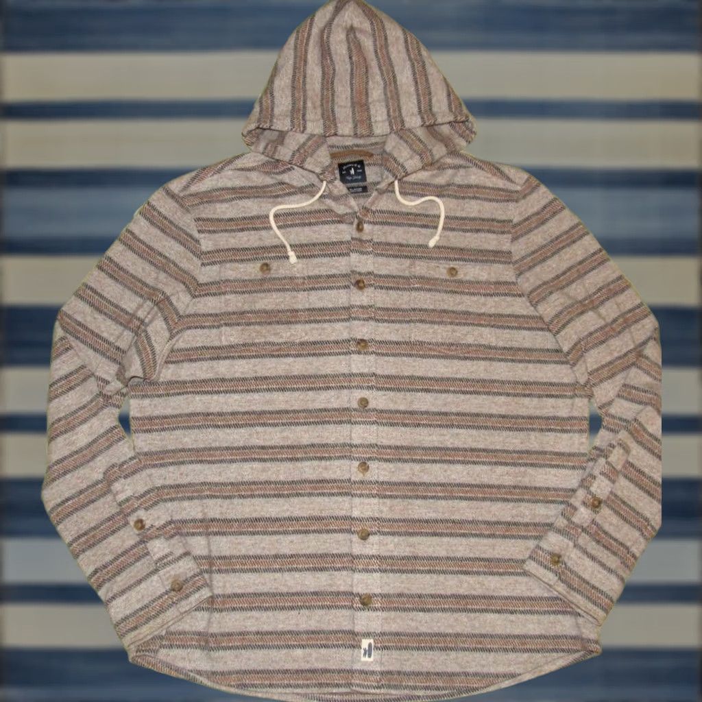 johnnie-O JOHNNIE O Barta Stretch Flannel Lodge Shirt Jacket XL Men XL Brown Polyester Blend Shirt Jacket Mens XL Brown Size US XL / EU 56 / 4 - 1 Thumbnail