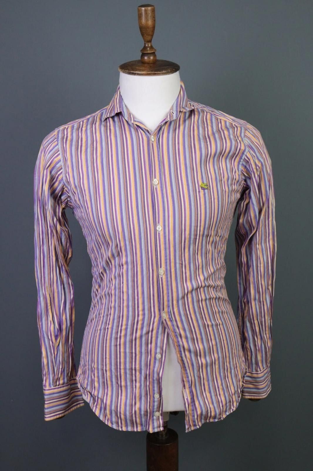 Etro Etro Multicolor Stripe Long Sleeve Button Down Shirt Size 39 Size US M / EU 48-50 / 2 - 1 Thumbnail