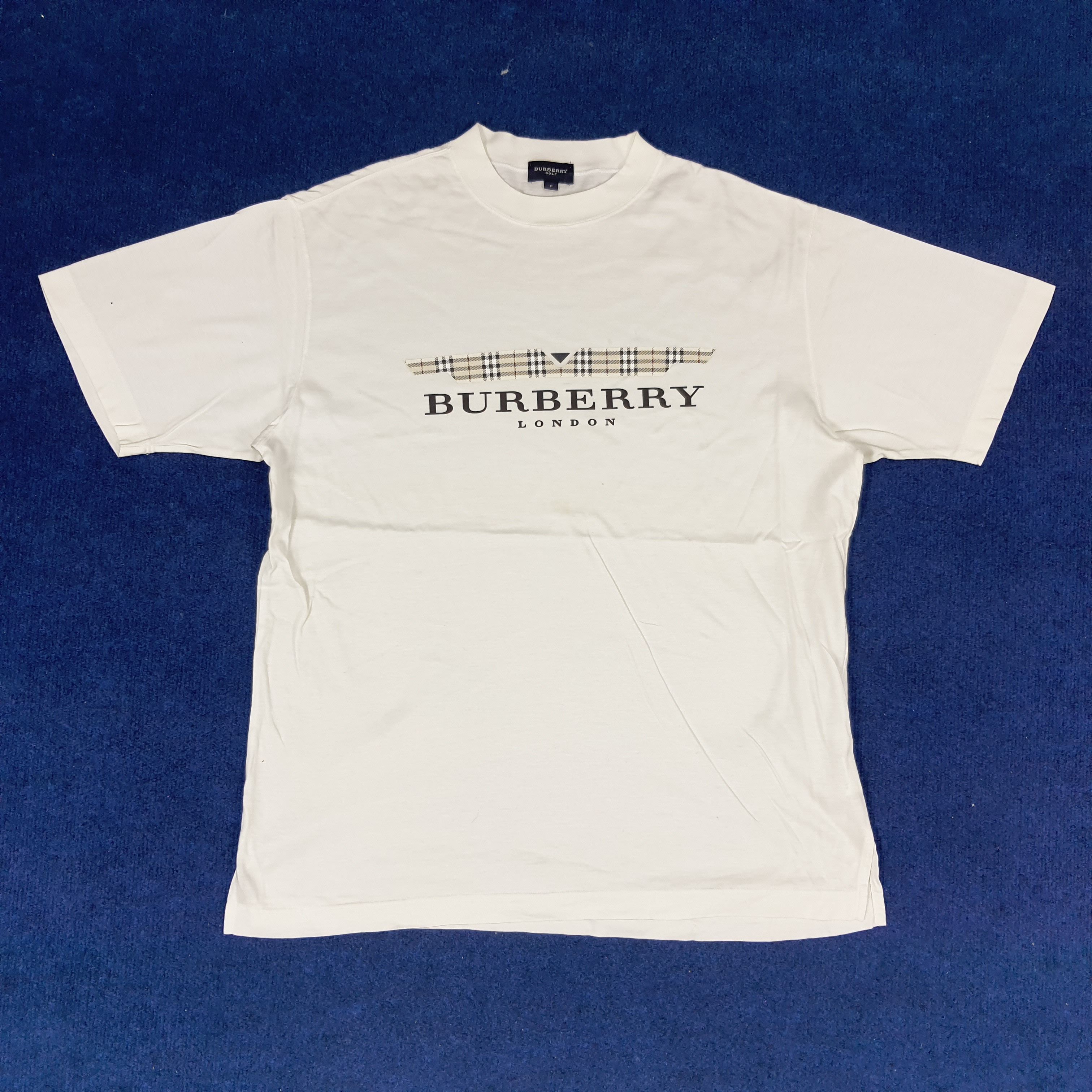 Burberry × Vintage Vintage Burberry London Golf Nova Check T-shirt Size US L / EU 52-54 / 3 - 1 Thumbnail