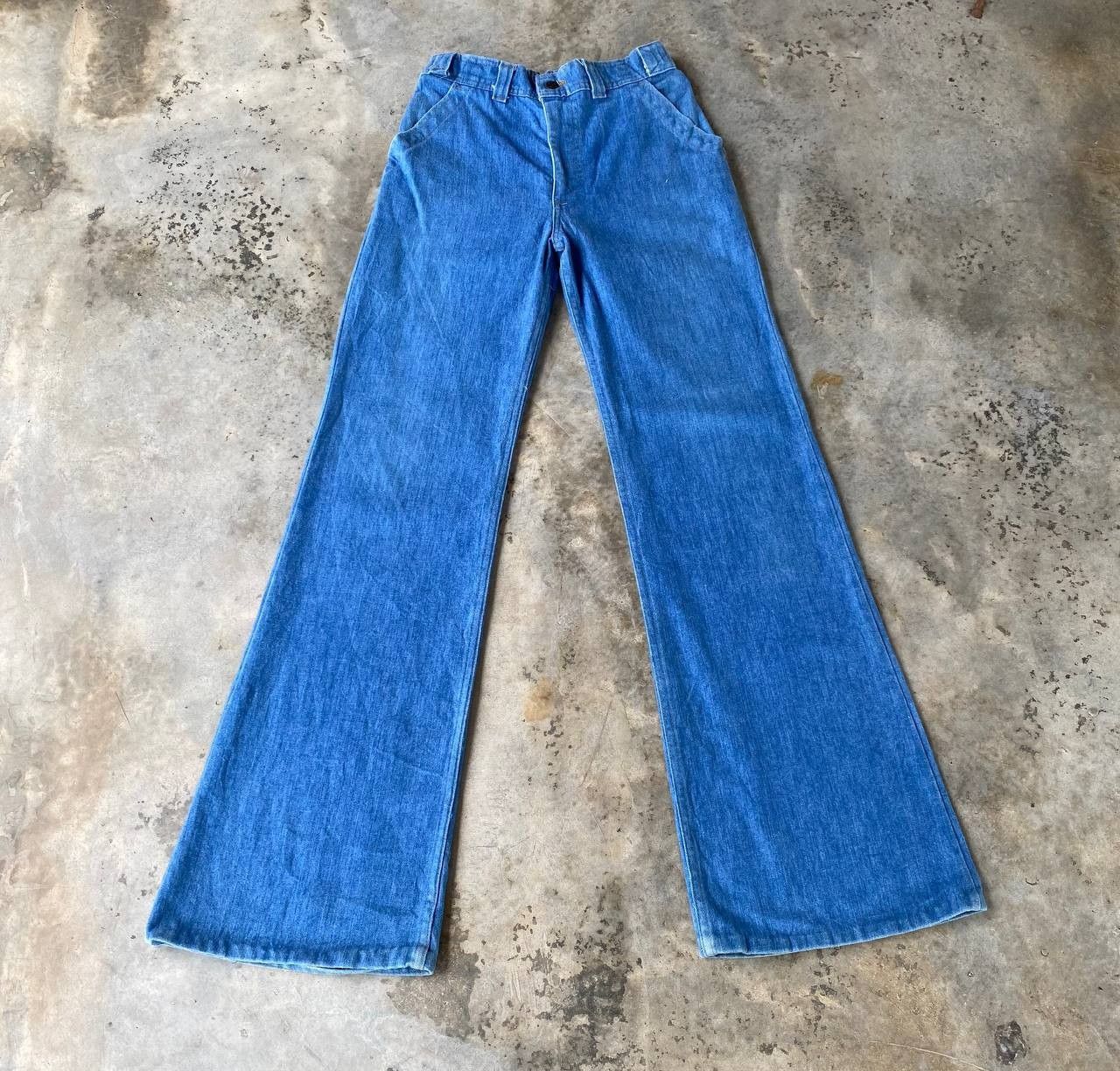 Levi's Vintage Clothing RARE 70S LEVIS 648 FLARE DENIM ORANGE TAG ZIP TALON Size US 29 - 7 Thumbnail