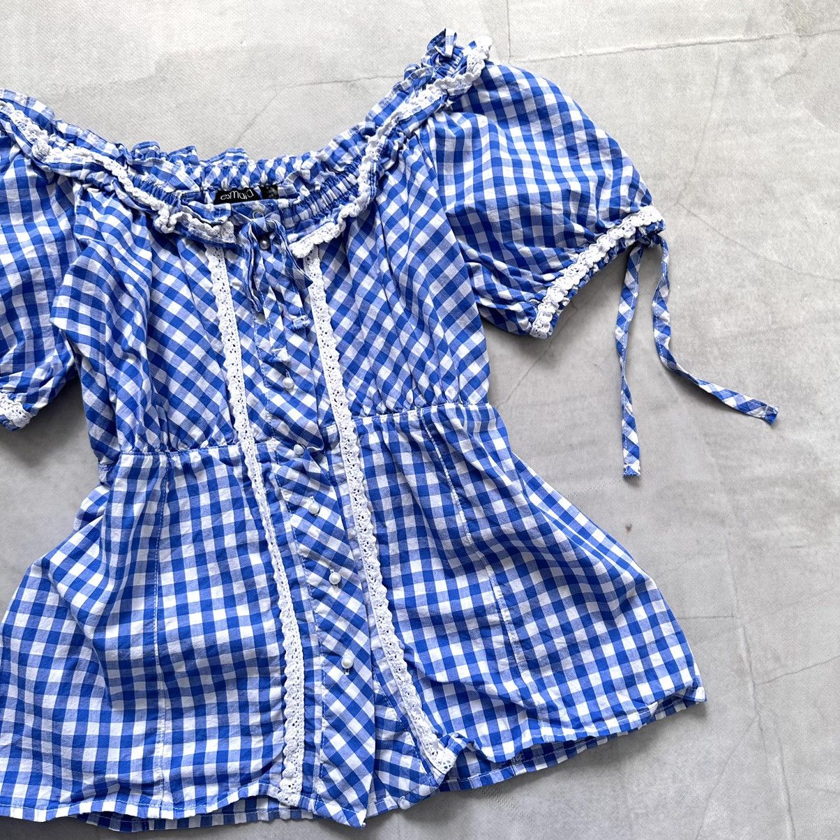 Hysteric Glamour Cute Office Siren Sarah Pacini Vibe Checkered Shirt Y2K Size S / US 4 / IT 40 - 2 Thumbnail