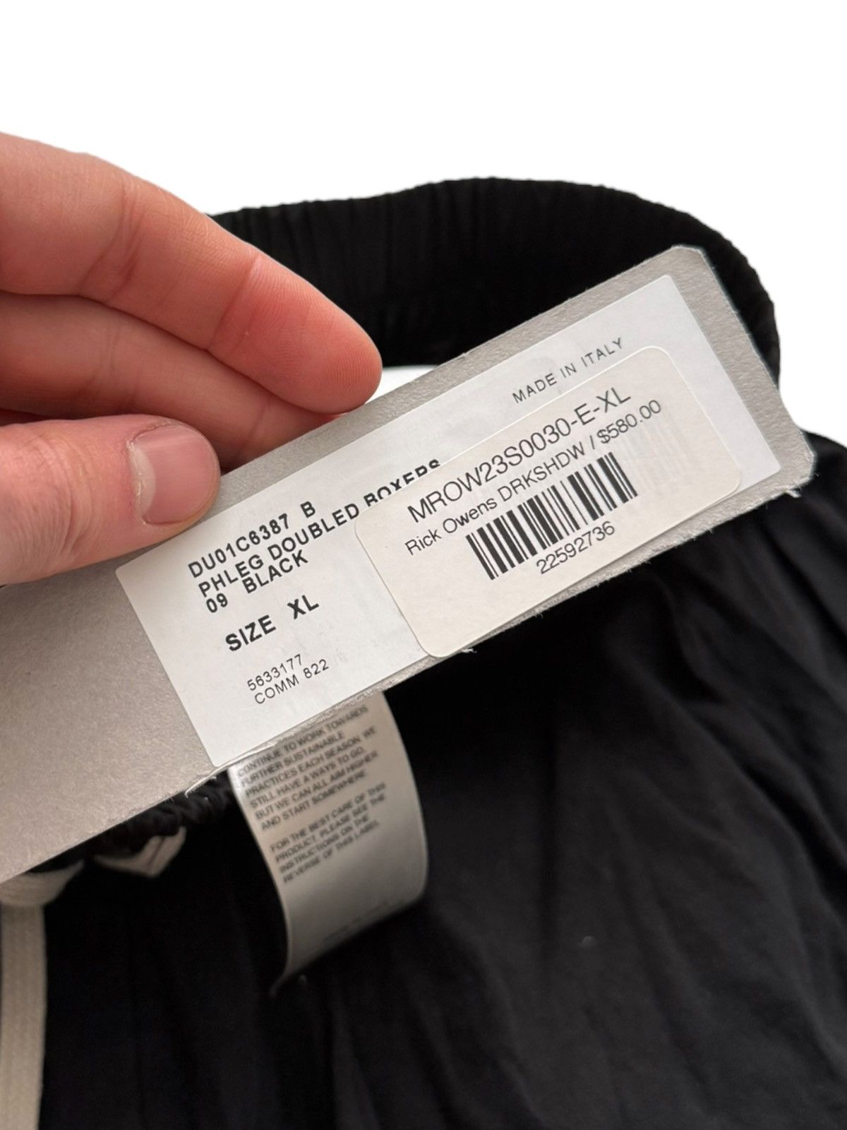 Rick Owens × Rick Owens Drkshdw Phleg Doubled Layer Boxer Shorts Size US 36 / EU 52 - 7 Thumbnail