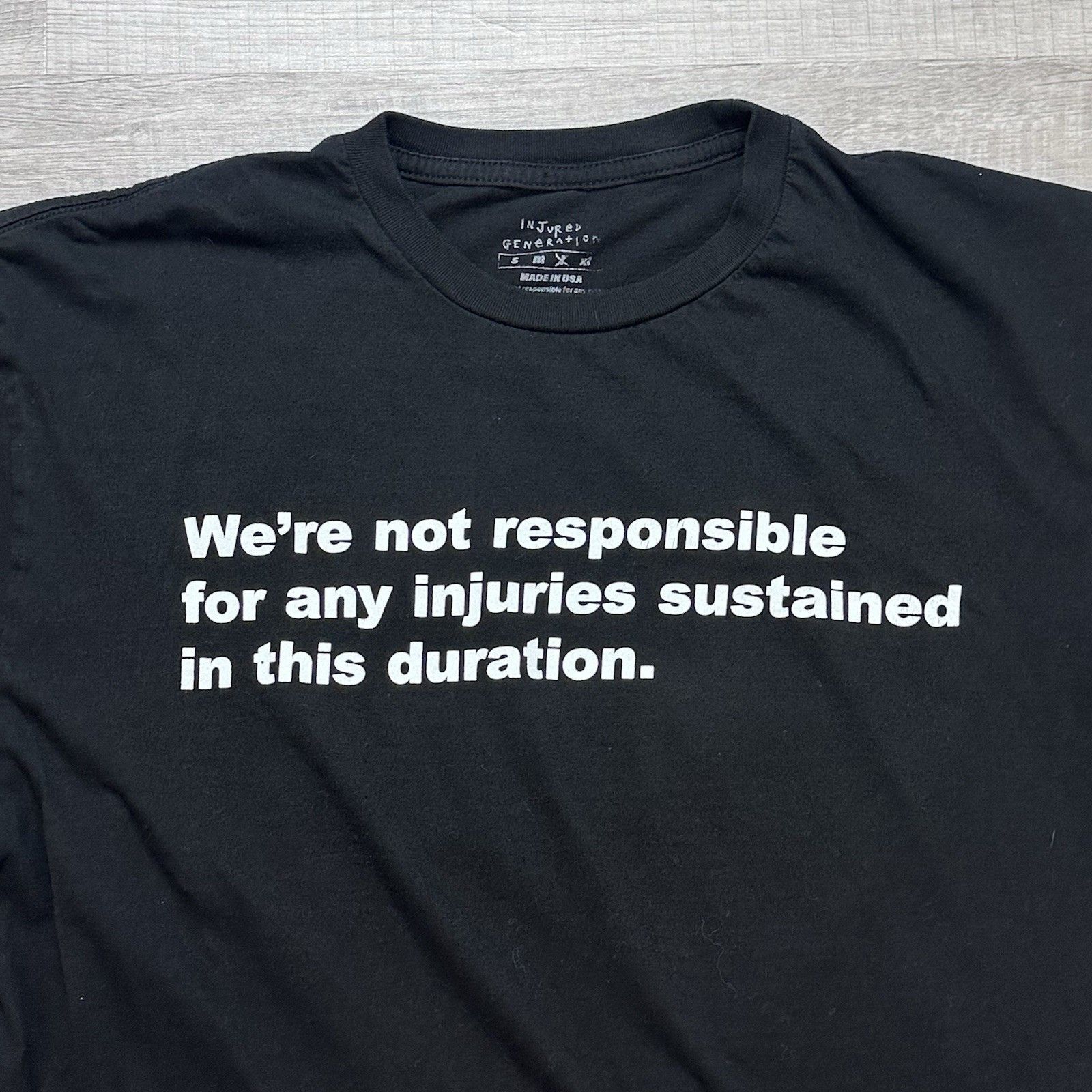 Rap Tees ASAP Rocky Injured Generation"Not Responsible" Tour Shirt Size US L / EU 52-54 / 3 - 5 Thumbnail