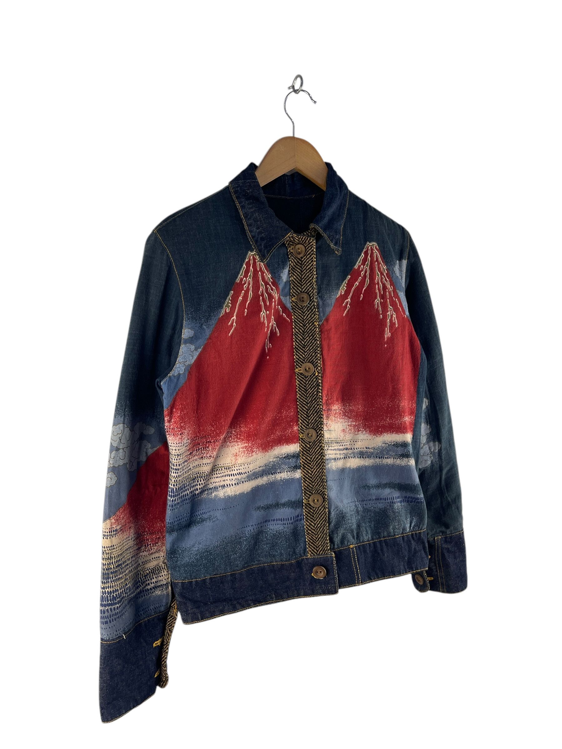 Japanese Brand Japanese Denim Patchwork Reversible Denim Jacket Size US S / EU 44-46 / 1 - 9 Thumbnail