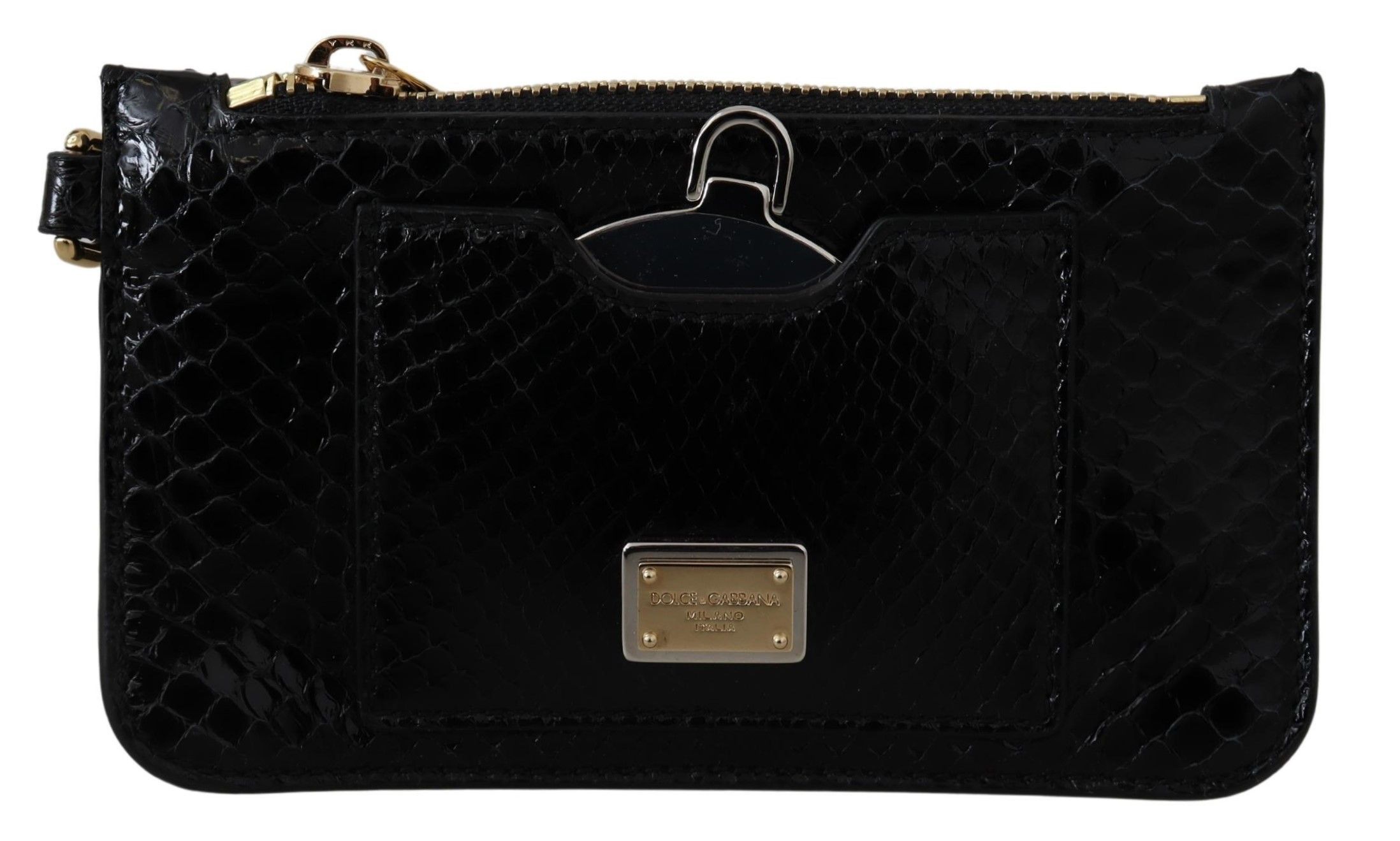 Dolce & Gabbana Elegant Python Pattern Leather Wristlet Women's Wallet Size ONE SIZE - 1 Thumbnail
