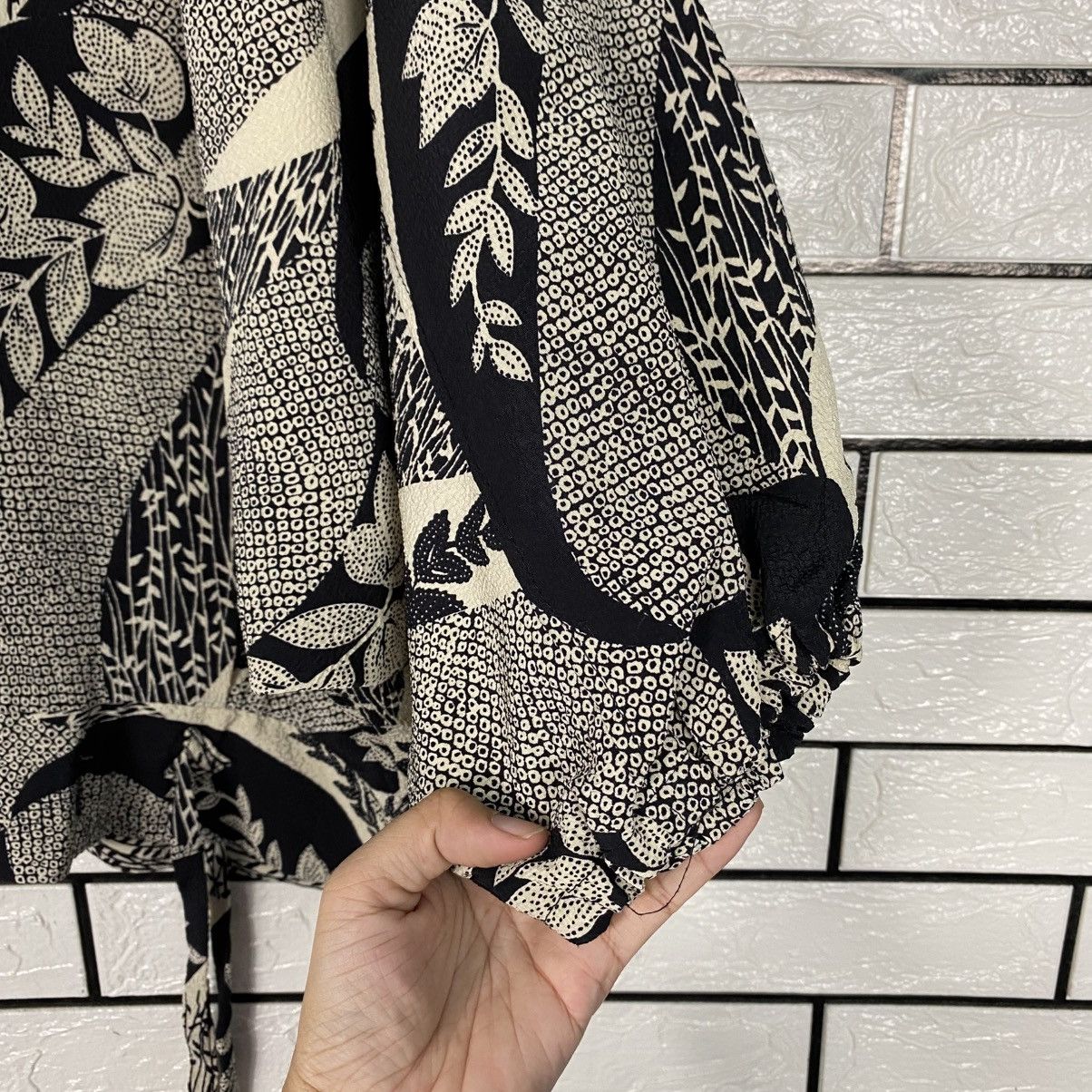 Japanese Brand 📌Vintage Bomber Jacket Over Print Leaf Unbrand Issey Miyake Size US M / EU 48-50 / 2 - 16 Thumbnail