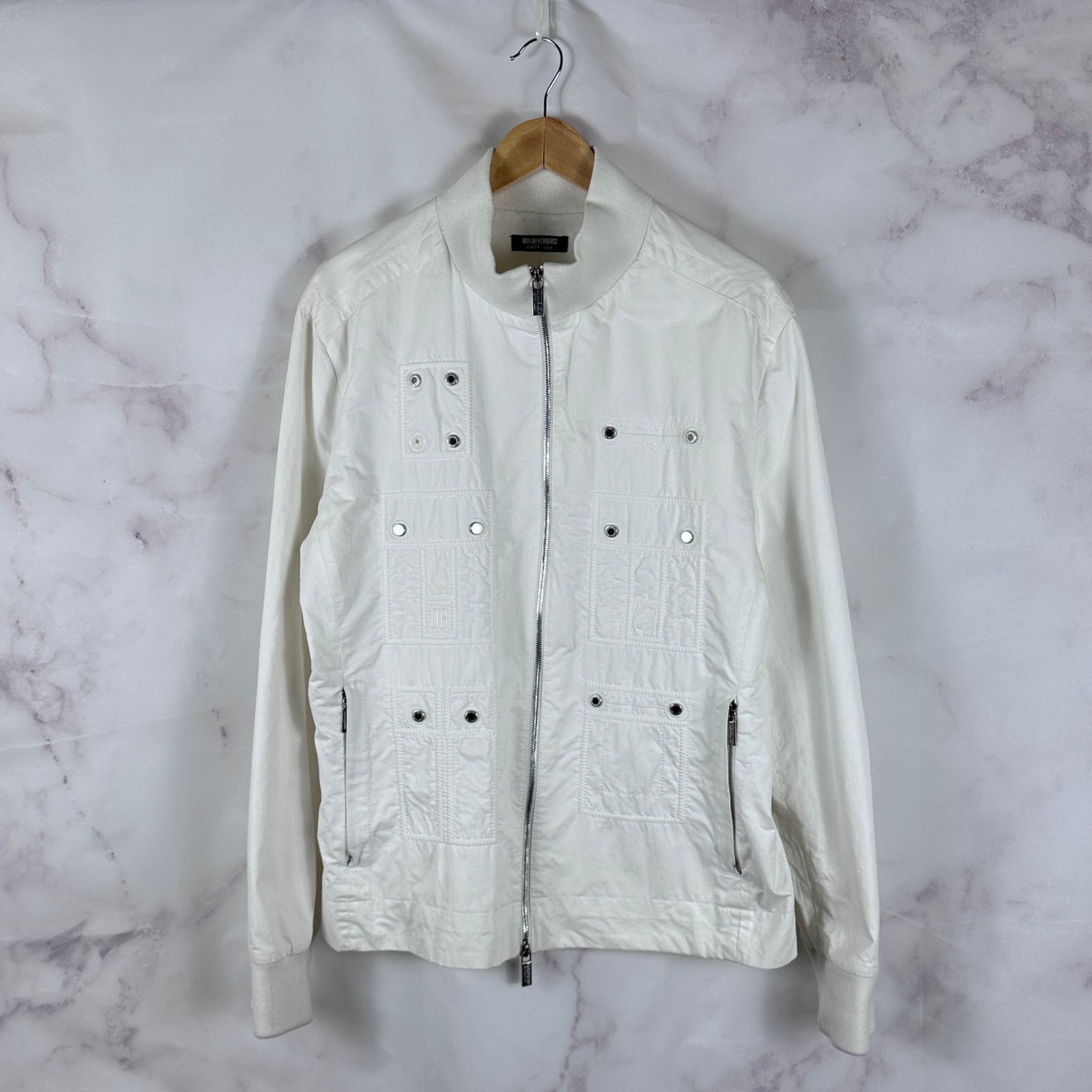 Dirk Bikkembergs S/S09 White Sports Couture Button Jacket Size US L / EU 52-54 / 3 - 1 Thumbnail
