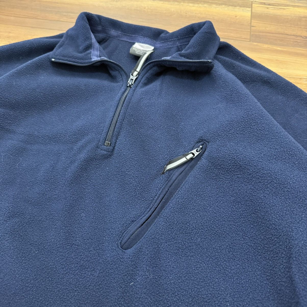Nike Vintage Navy Blue Nike Quarter Zip Fleece Jacket Size US XL / EU 56 / 4 - 2 Thumbnail