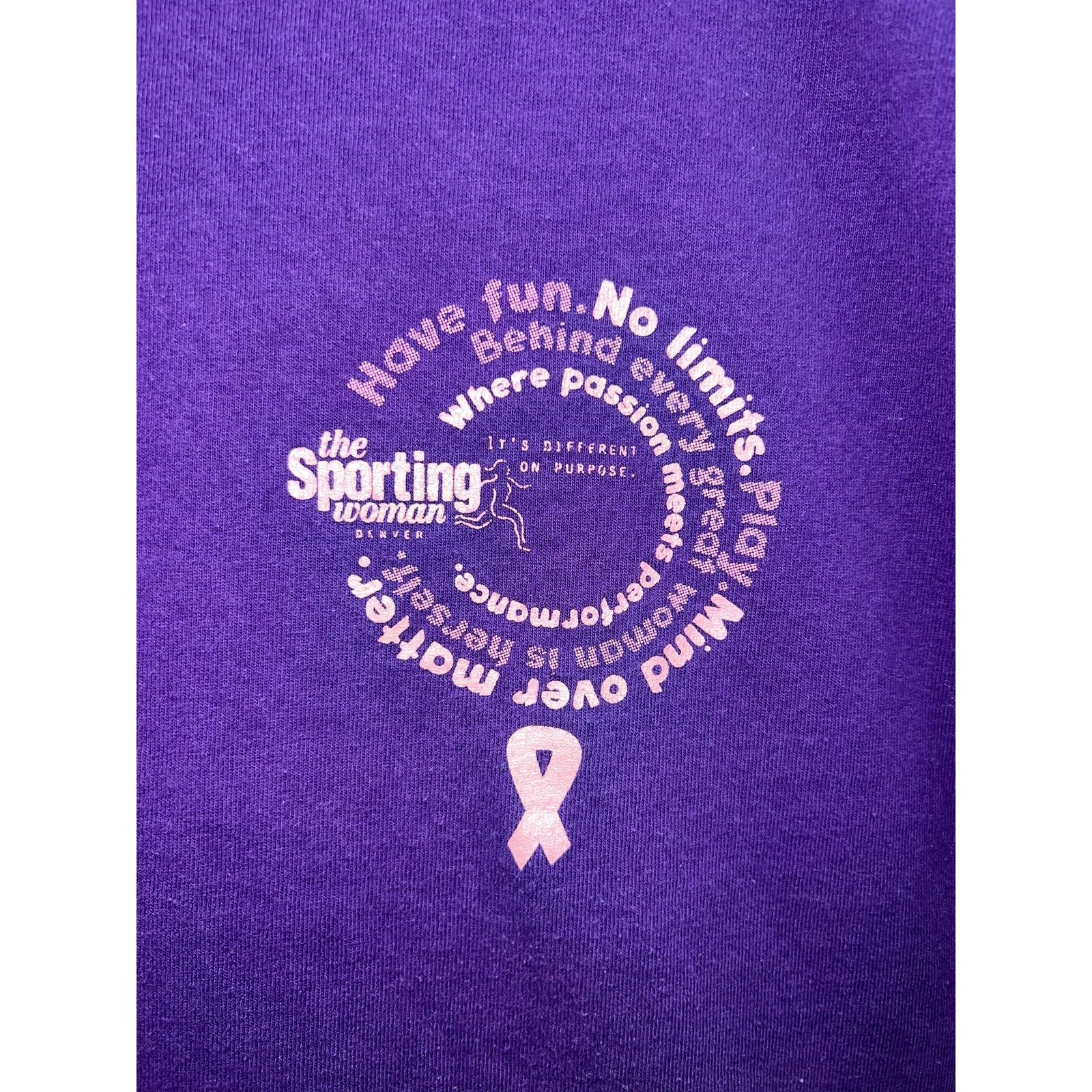 Russell Athletic Vintage The Sporting Woman Shirt Denver Breast Cancer 90s L Size US L / EU 52-54 / 3 - 3 Thumbnail