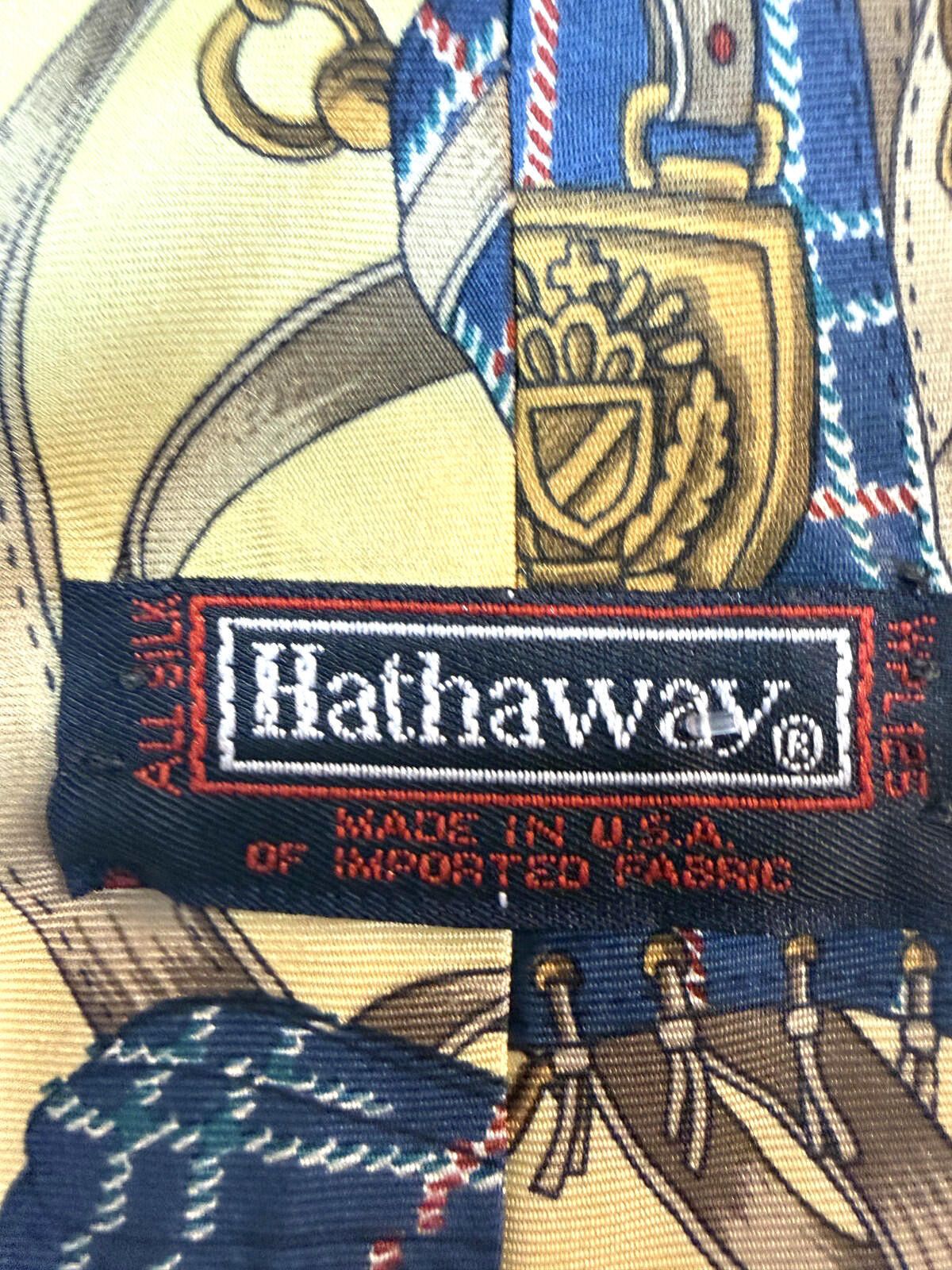 Hathaway Golf Vintage Hathaway Silk Tie Equestrian Horse Made USA Size ONE SIZE - 2 Thumbnail