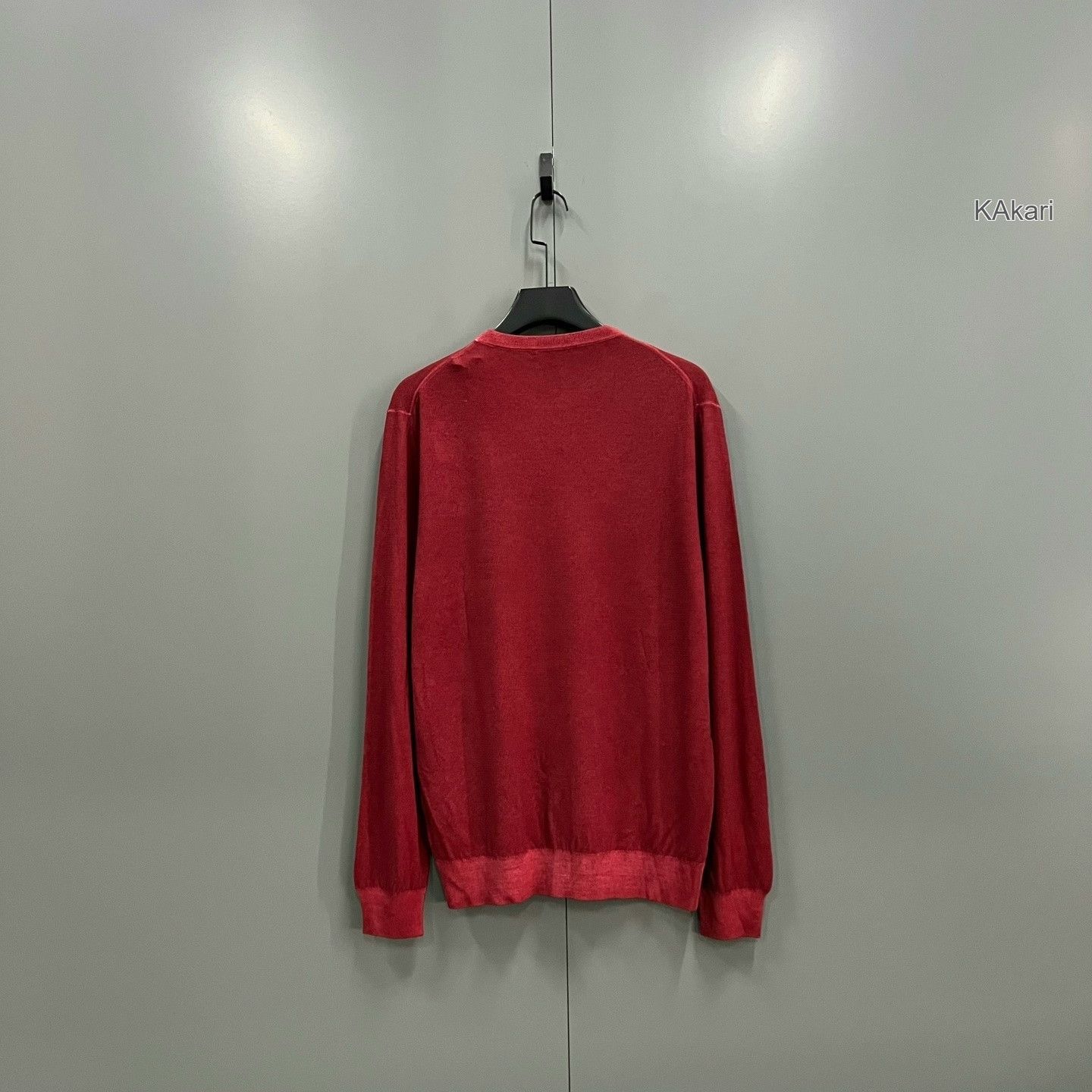 Ermenegildo Zegna Zegna Red Crew Neck Sweater Size US L / EU 52-54 / 3 - 2 Thumbnail
