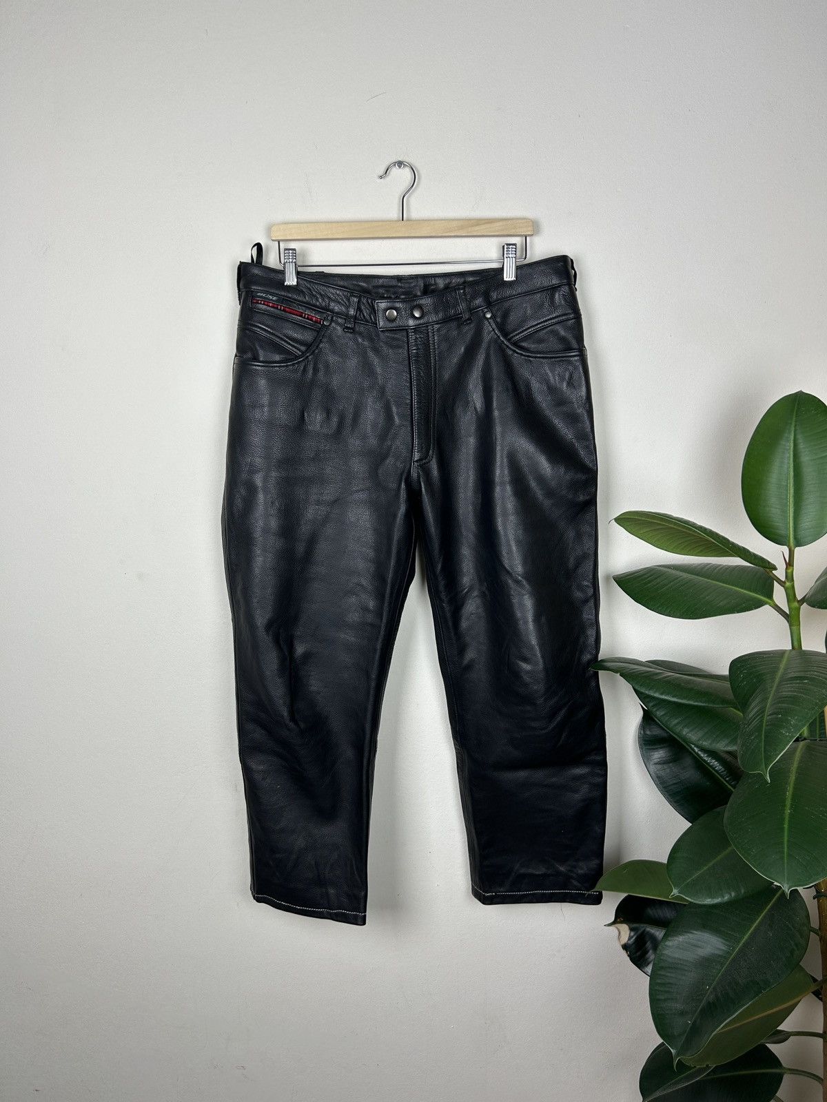 Vintage Vintage Leather Pants Biker playboi carti style | Grailed