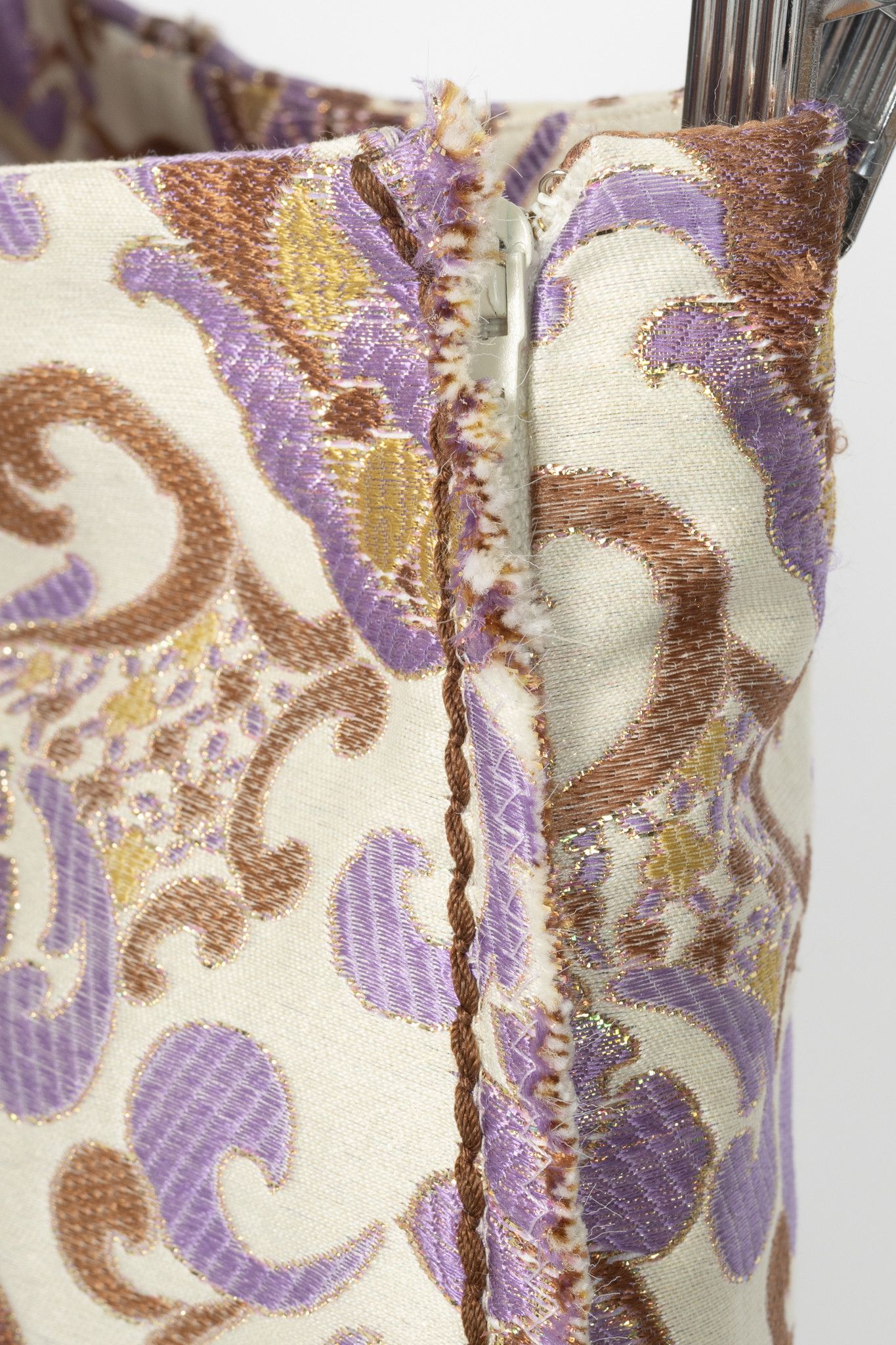 Prada Prada SS15 Metallic-Baroque Jacquard Pencil Skirt Size 27" / US 4 / IT 40 - 7 Thumbnail