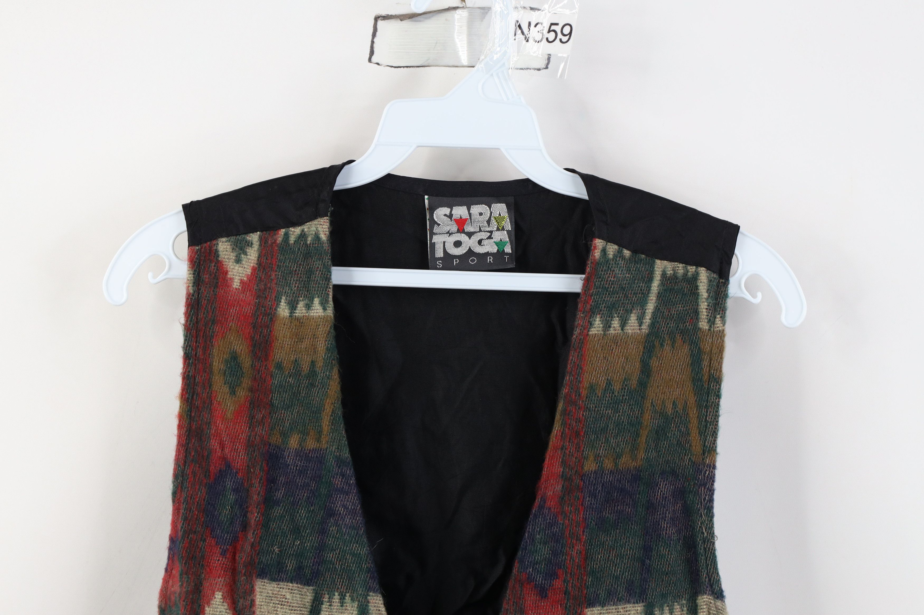 Vintage Vintage 90s Streetwear Southwestern Tie Back Vest Jacket USA Size M / US 6-8 / IT 42-44 - 2 Thumbnail