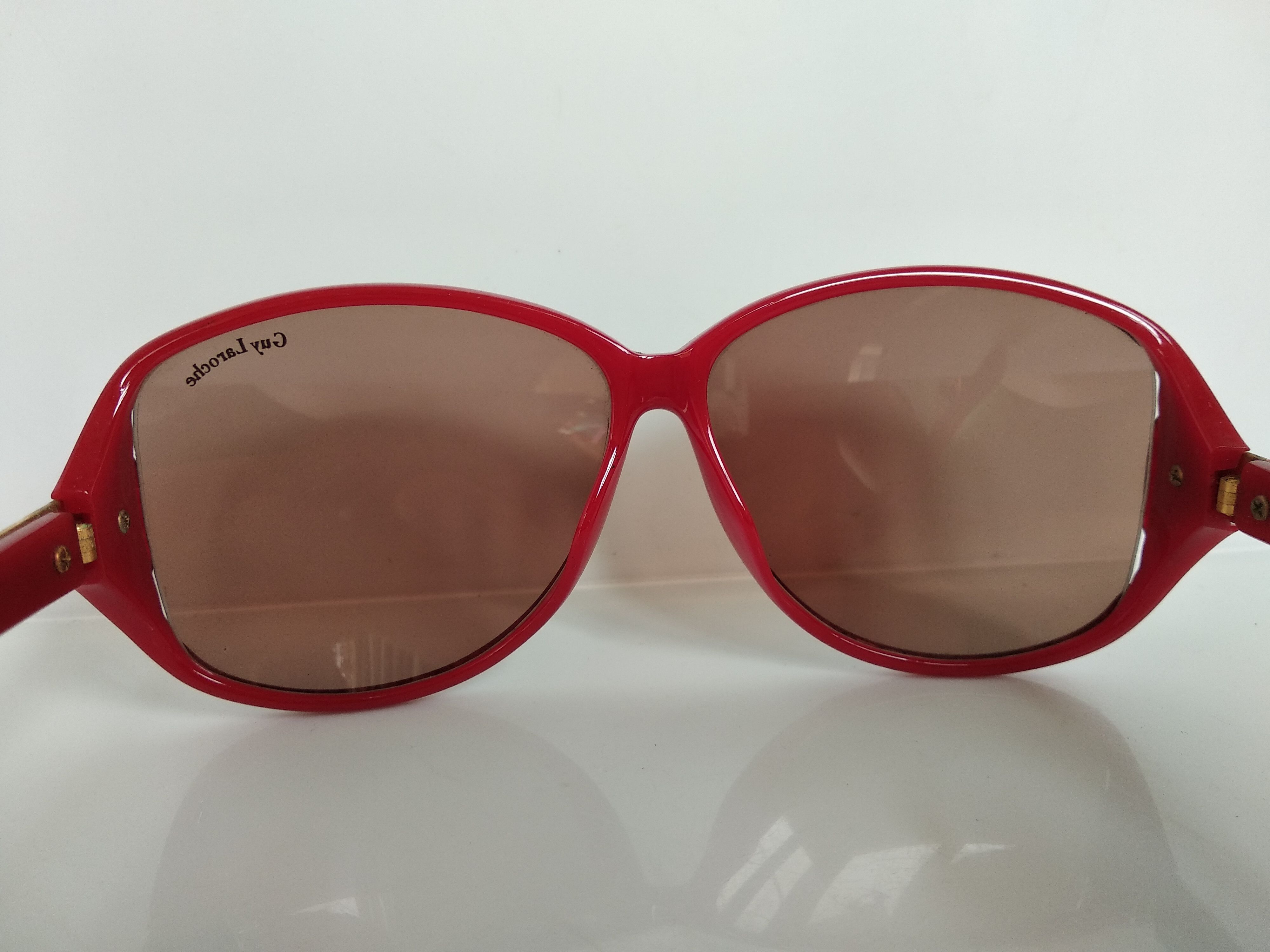Guy Laroche Vintage Guy Laroche Paris GL-9109 Red Sunglasses Frame Size ONE SIZE - 5 Thumbnail