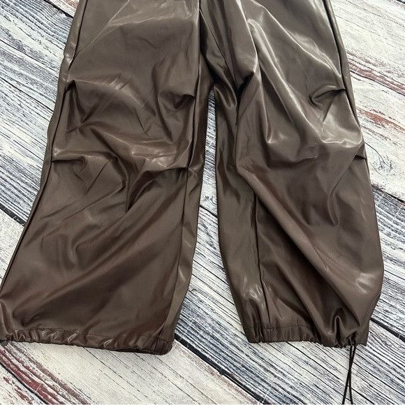 PRINCESS POLLY NWT Princess Polly ORNELLA FAUX LEATHER PANTS BROWN Size 26" / US 2 / IT 38 - 3 Thumbnail