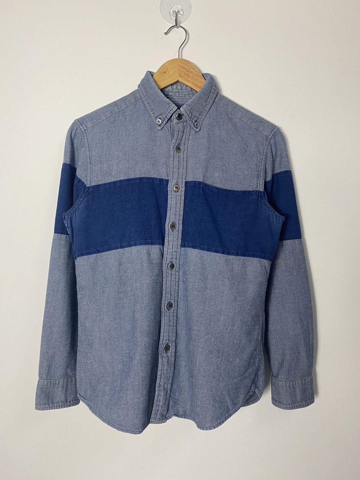 Blue Blue Japan Blue Blue Japan Denim Style Button Up Shirt Size US S / EU 44-46 / 1 - 1 Thumbnail