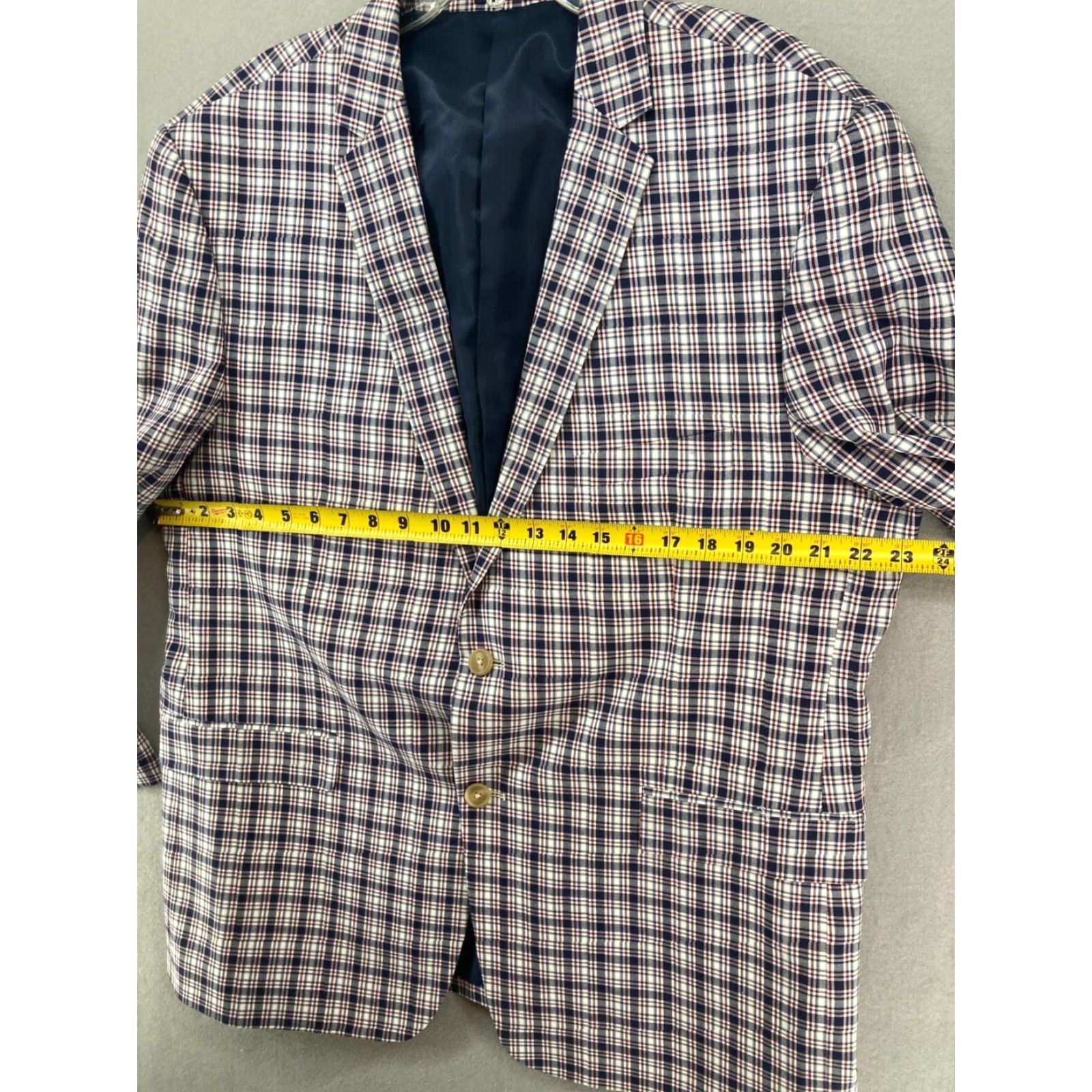 Vintage Mens Plaid Saddlebred Suit Jacket 46R Gentleman Size 46R - 2 Thumbnail