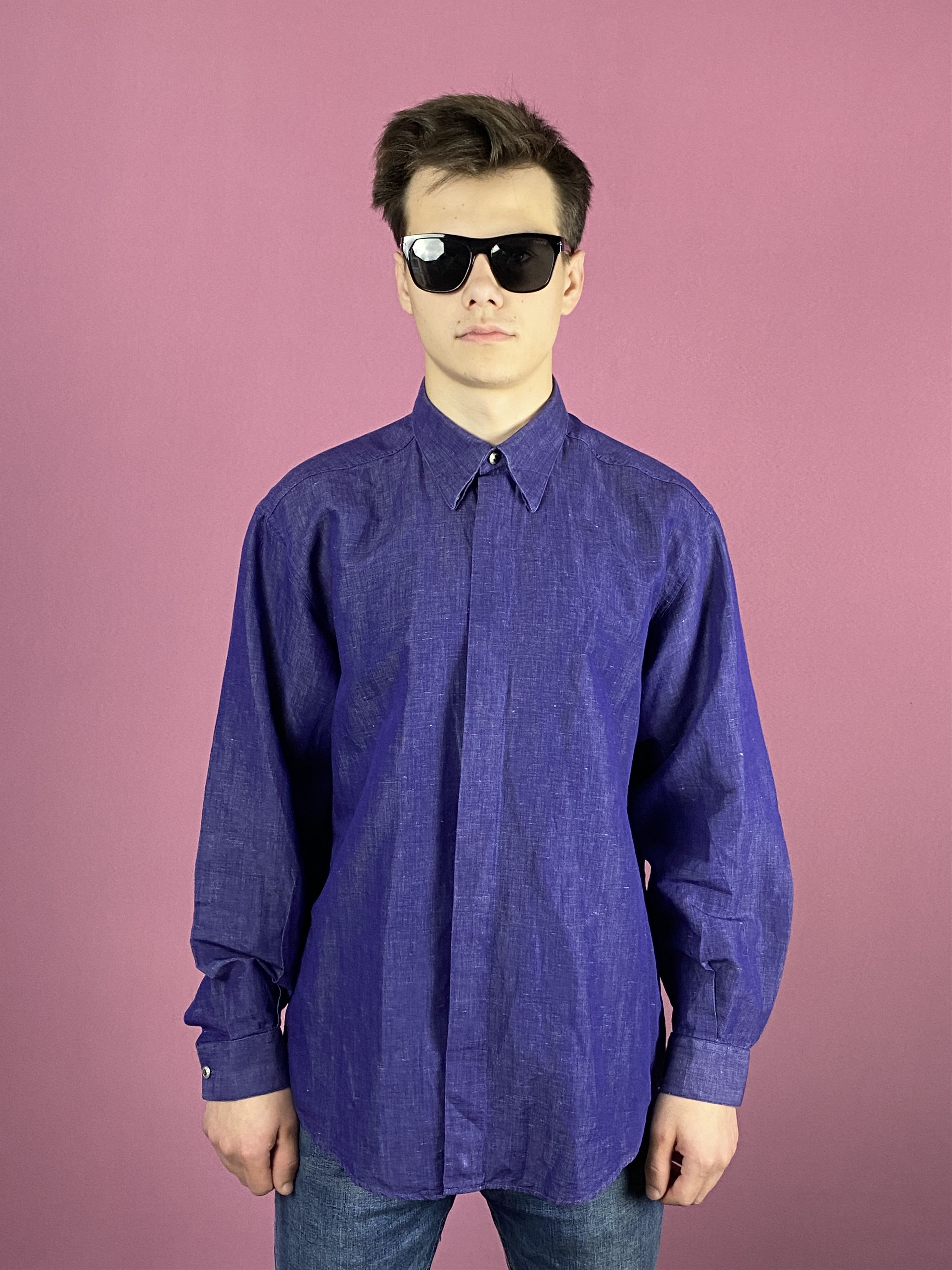 Versace × Vintage 90s Versace Classic V2 Vintage Men's Shirt - L Size US L / EU 52-54 / 3 - 1 Thumbnail