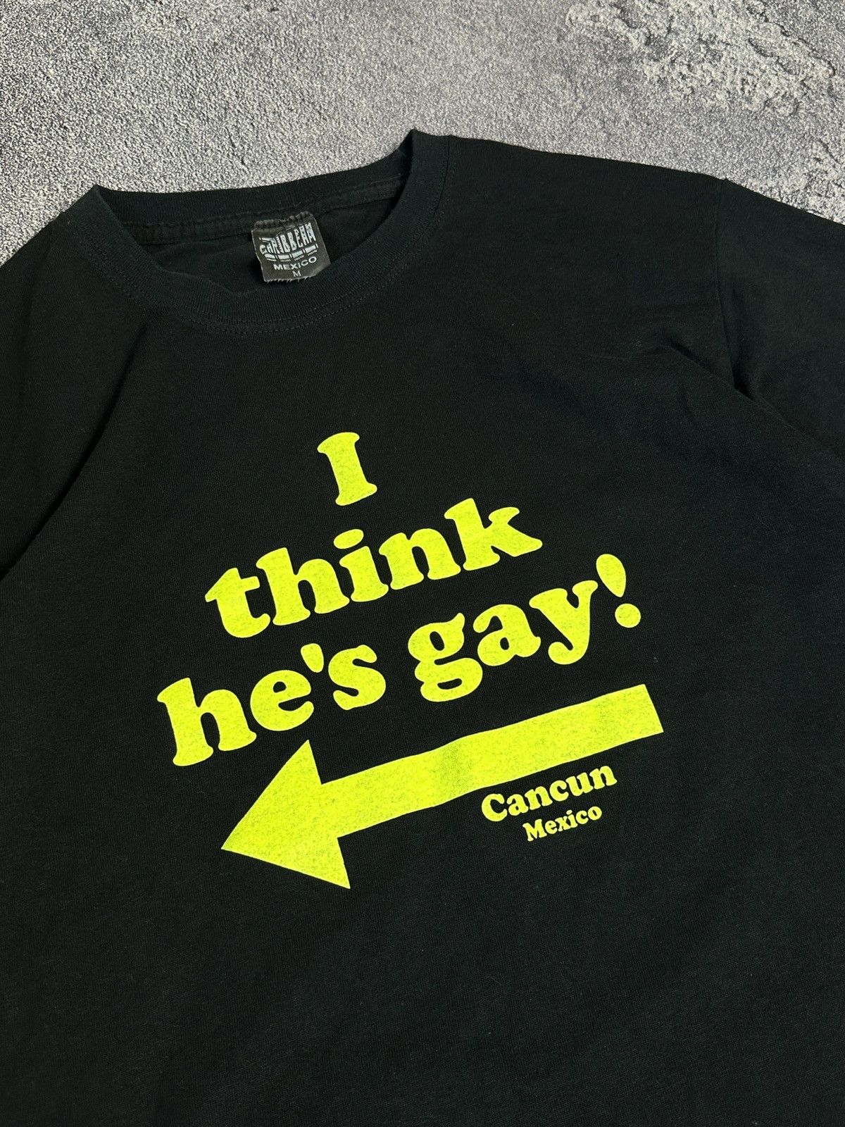 Vintage Vintage I Think He’s Gay! Adult Humor T-Shirt Black Size US M / EU 48-50 / 2 - 2 Thumbnail