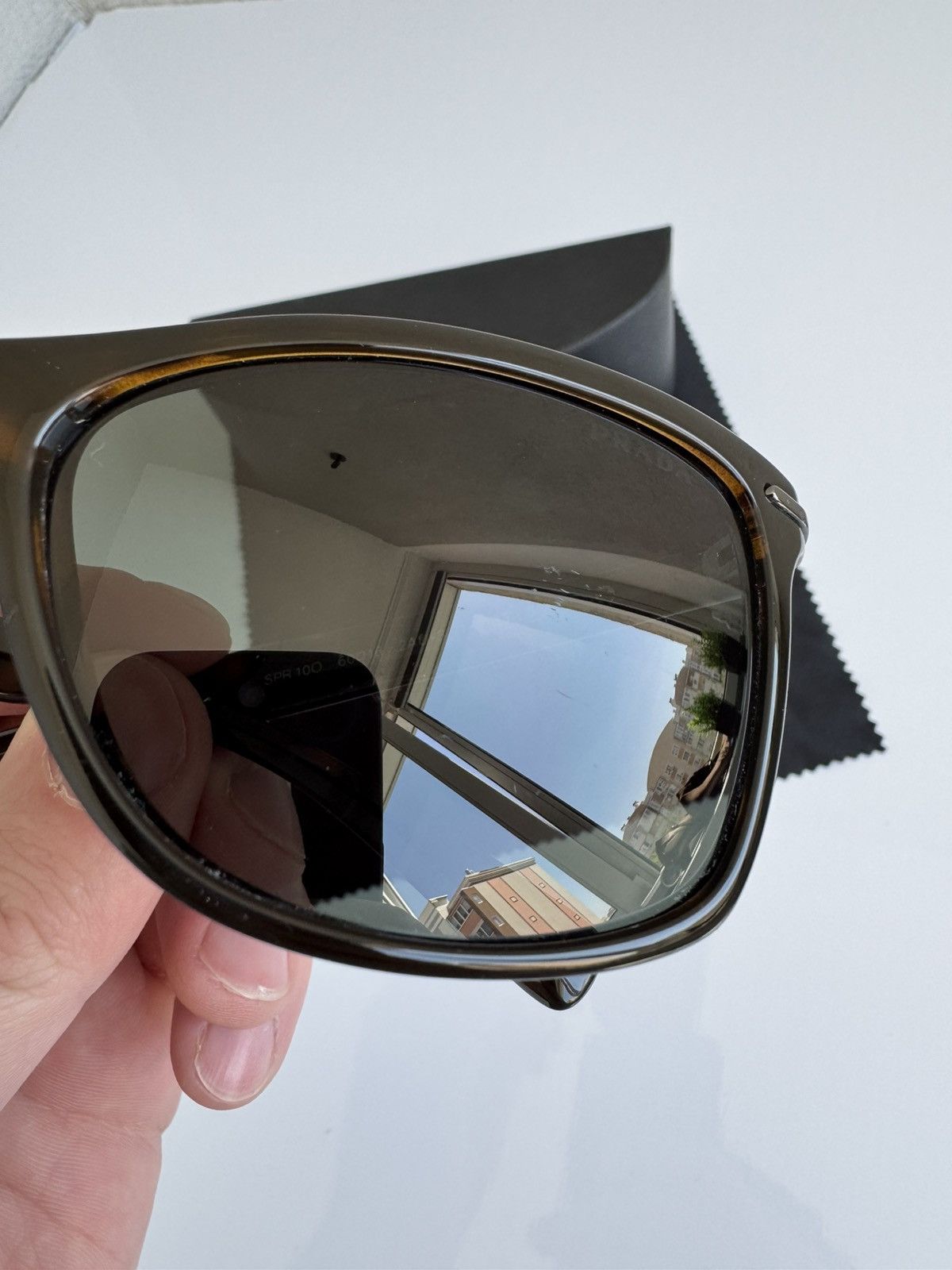Prada Prada Sunglasses SPR 10O Brown Shield Sport Size ONE SIZE - 6 Thumbnail