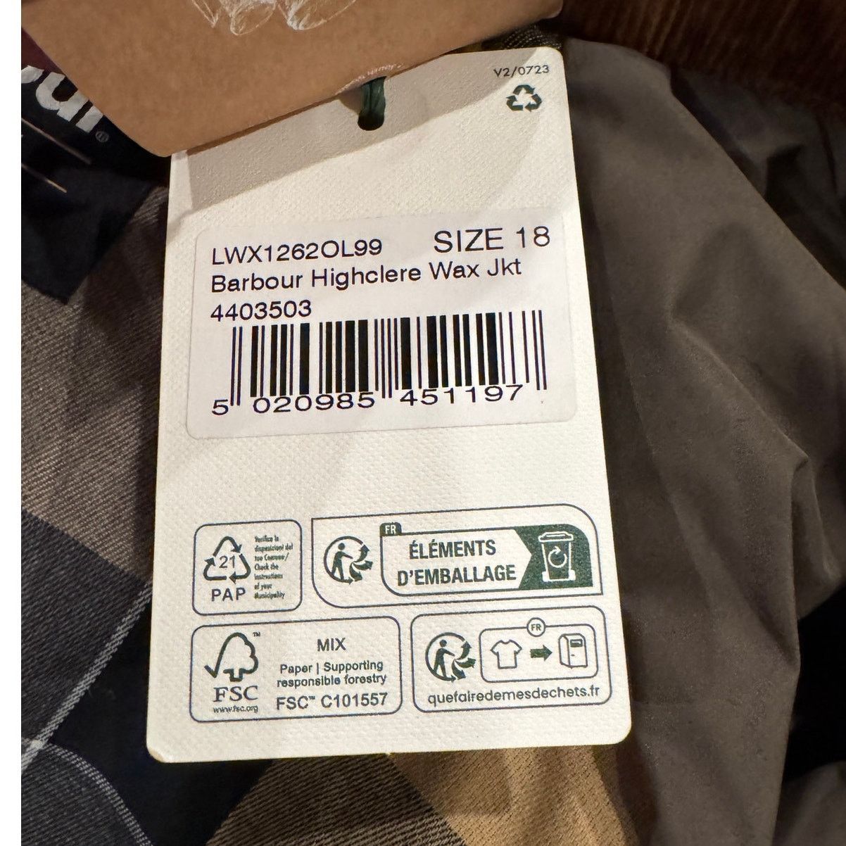 Barbour NWT Barbour Highclere Hooded Waxed Jacket Size US/14 Size XL / US 12-14 / IT 48-50 - 15 Thumbnail