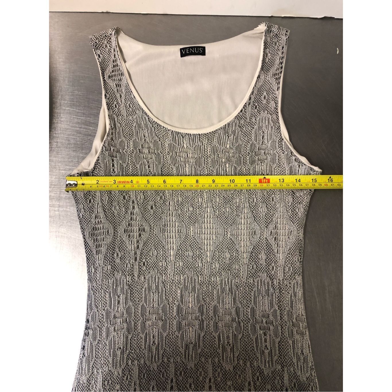 Other Venus Women’s Silver Lace Bodycon Flapper Short Dress With T Size S / US 4 / IT 40 - 5 Thumbnail