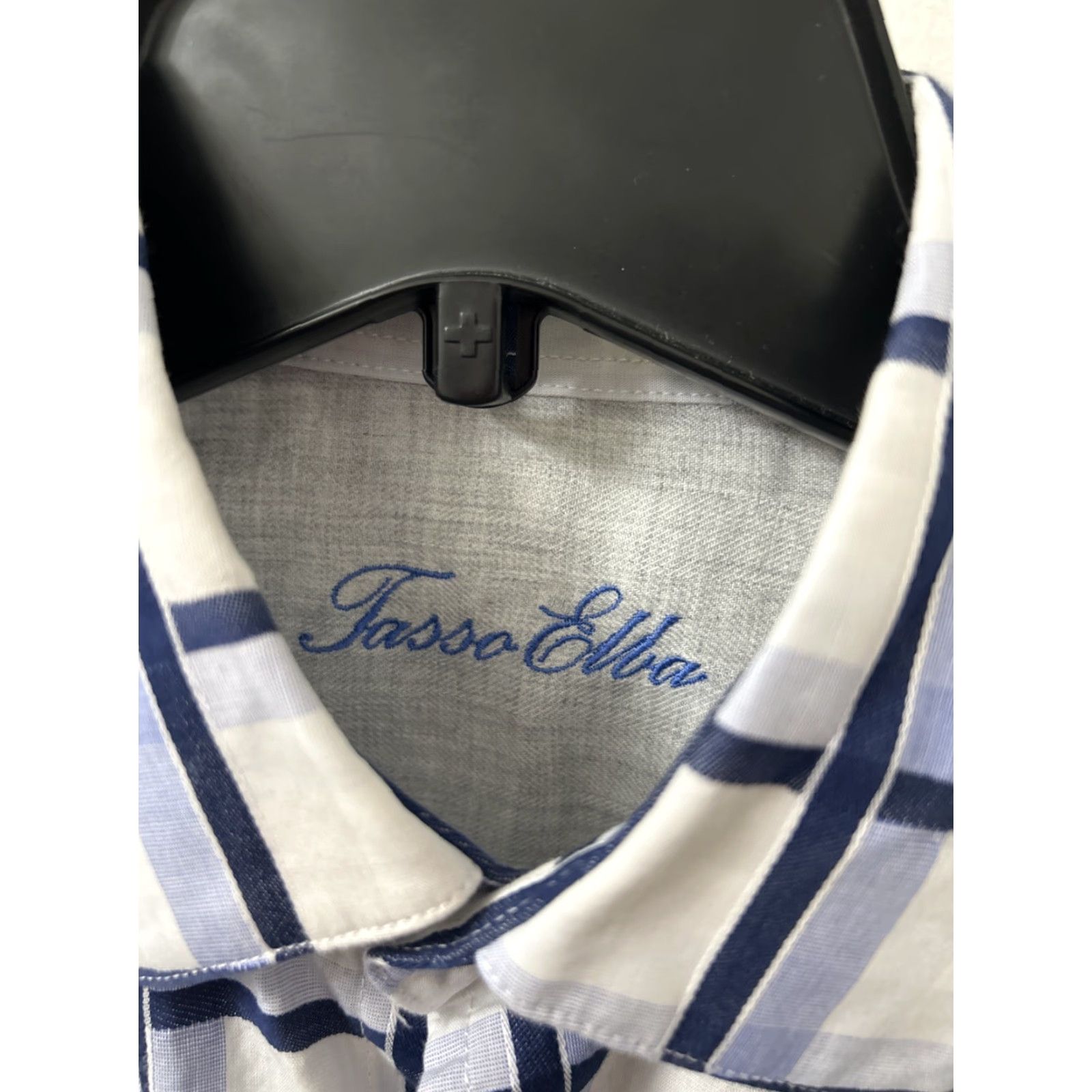 Tasso Elba Tasso Elba Shirt Mens Sz Small Blue White Oxford Plaid Button Down Long Sleeve Size US S / EU 44-46 / 1 - 7 Thumbnail