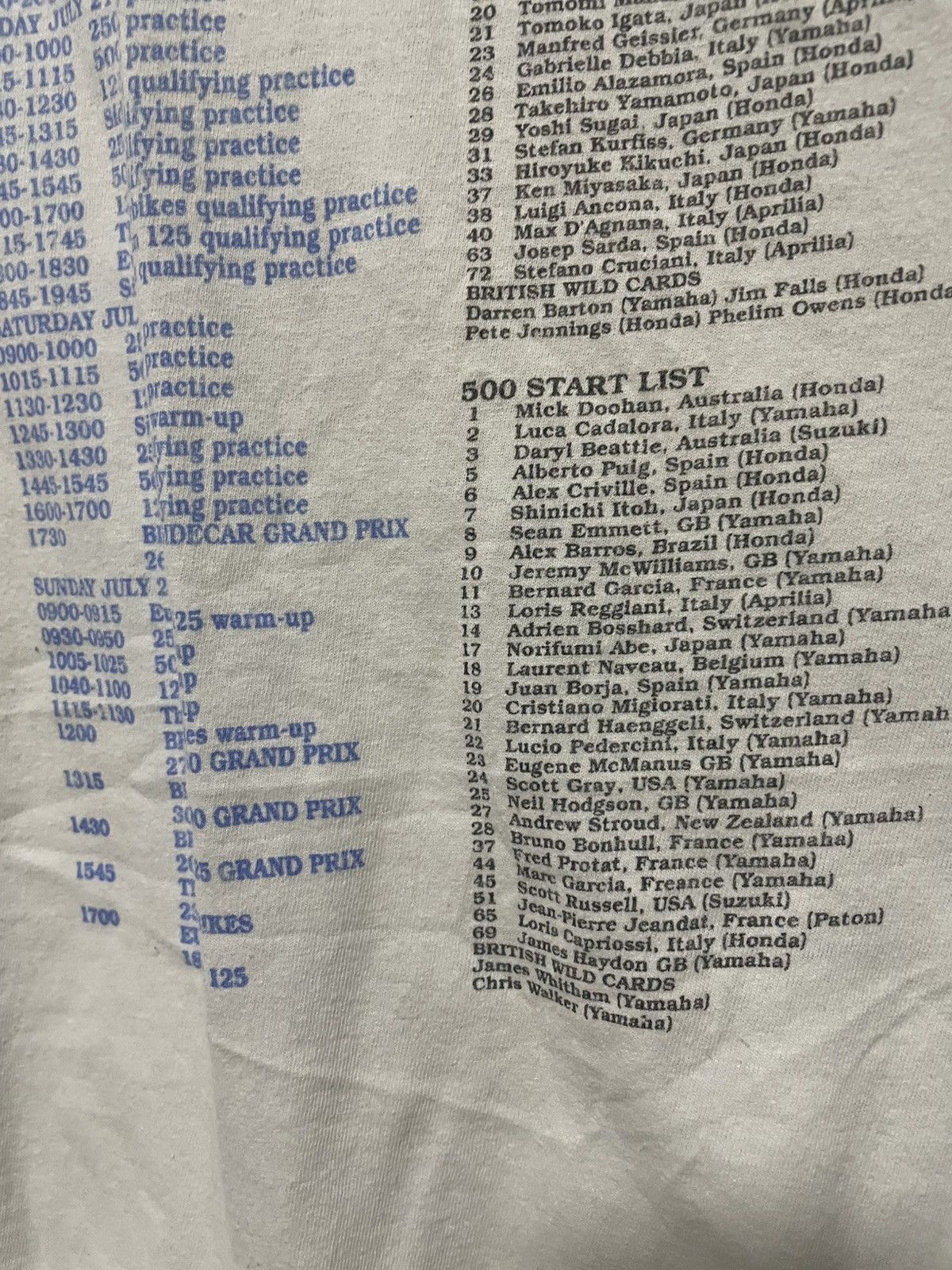 Vintage Archive Vintage 1995 British Grand Prix Donington T Shirt Size US XL / EU 56 / 4 - 21 Thumbnail