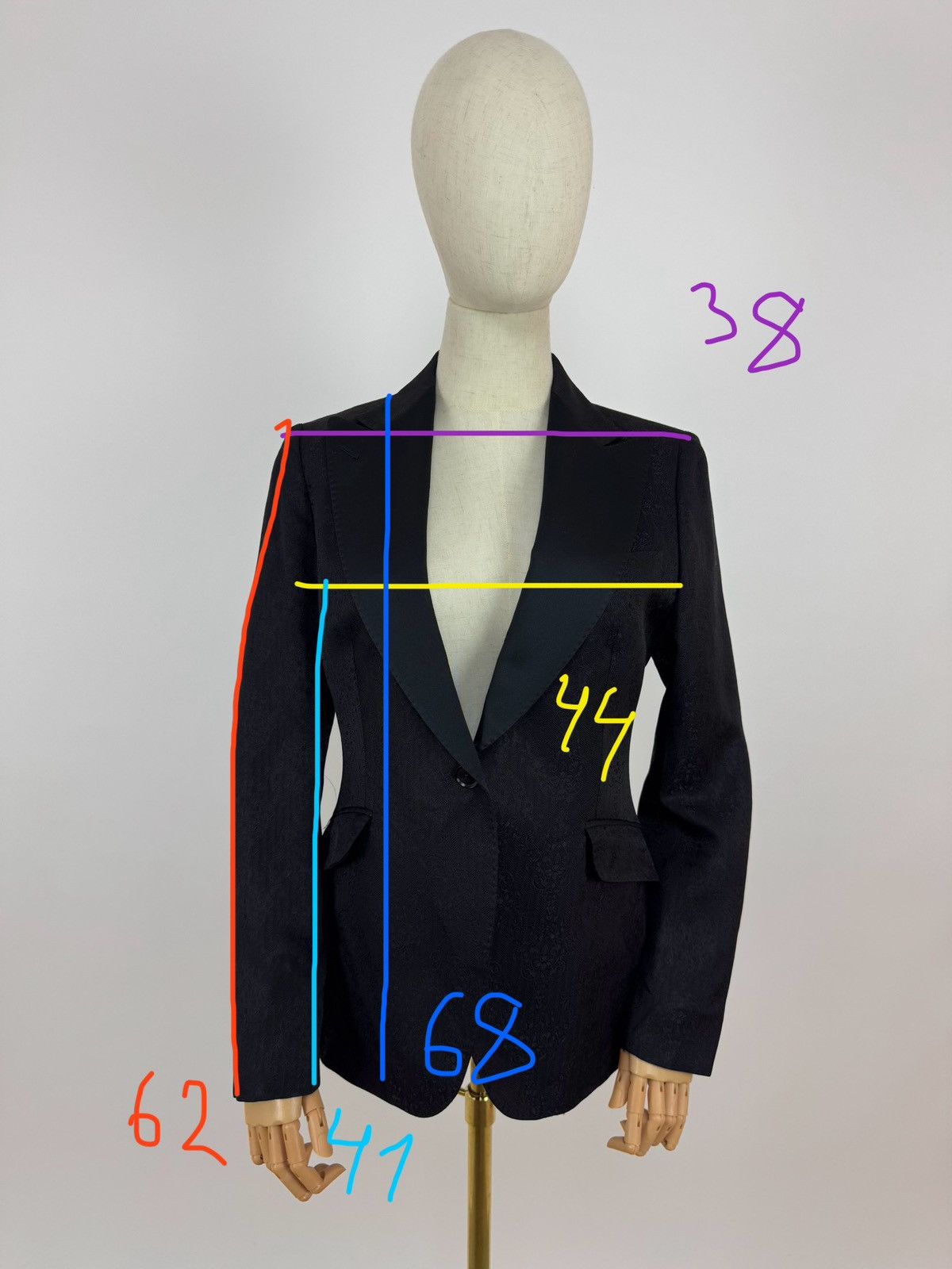 Designer × Tagliatore TAGLIATORE Womens Blazer Night Cocktail Smoking Jacket Size XS / US 0-2 / IT 36-38 - 15 Thumbnail
