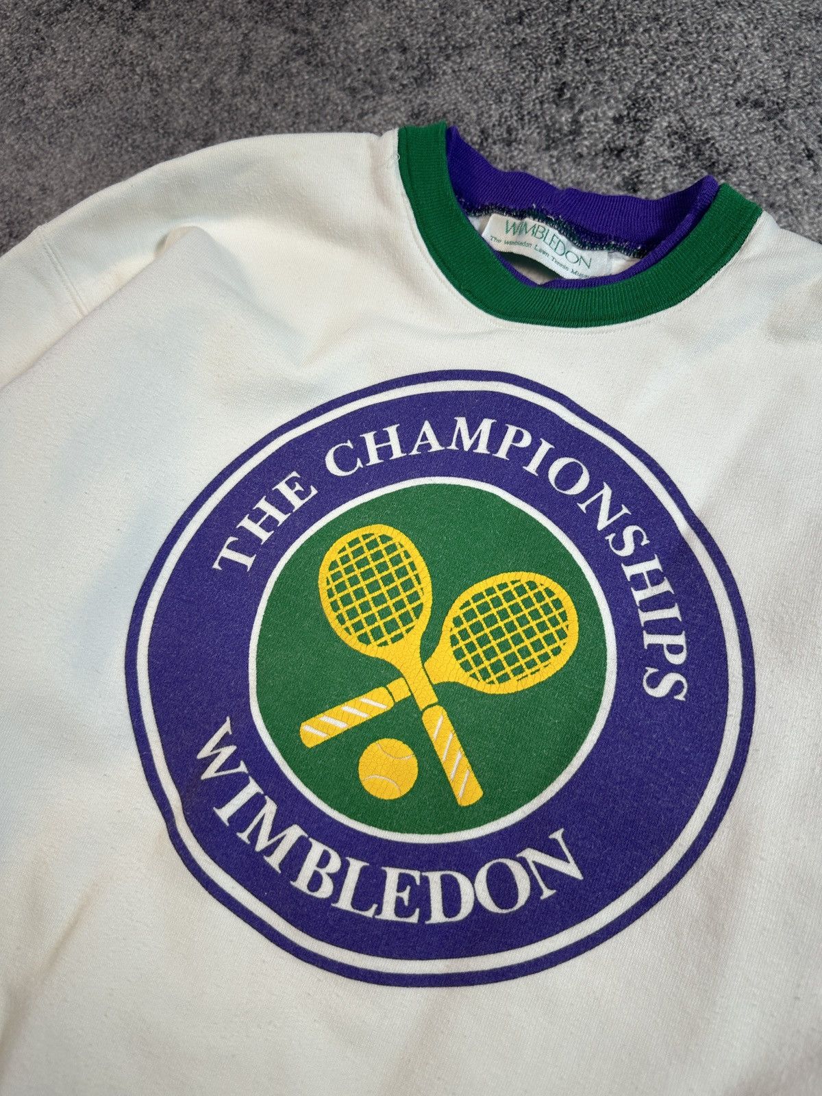 Vintage Vintage Wimbledon Big Logo Sweatshirt Rare Streetwear Tennis Size M / US 6-8 / IT 42-44 - 2 Thumbnail