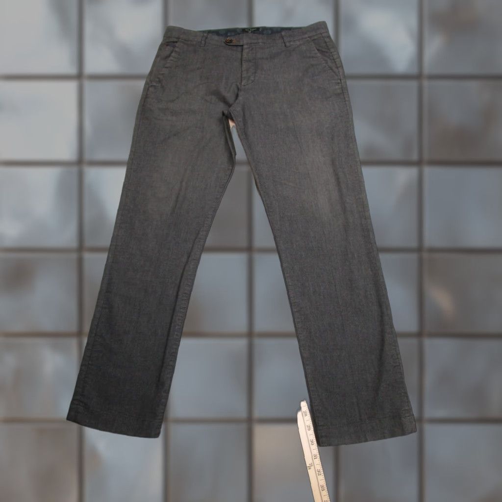 Ted Baker Ted Baker Pants Mens 36R Gray Lommy Cotton Blend Slim Fit Chino Dress Trousers Size US 36 / EU 52 - 1 Thumbnail