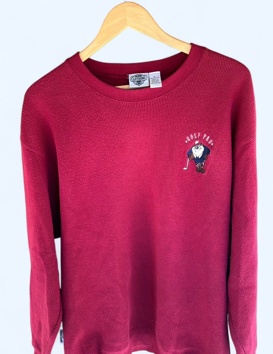 Acme Clothing Vintage Acme Clothing Looney Tunes Taz Golf Pro Long Sleeve Size US L / EU 52-54 / 3 - 1 Thumbnail