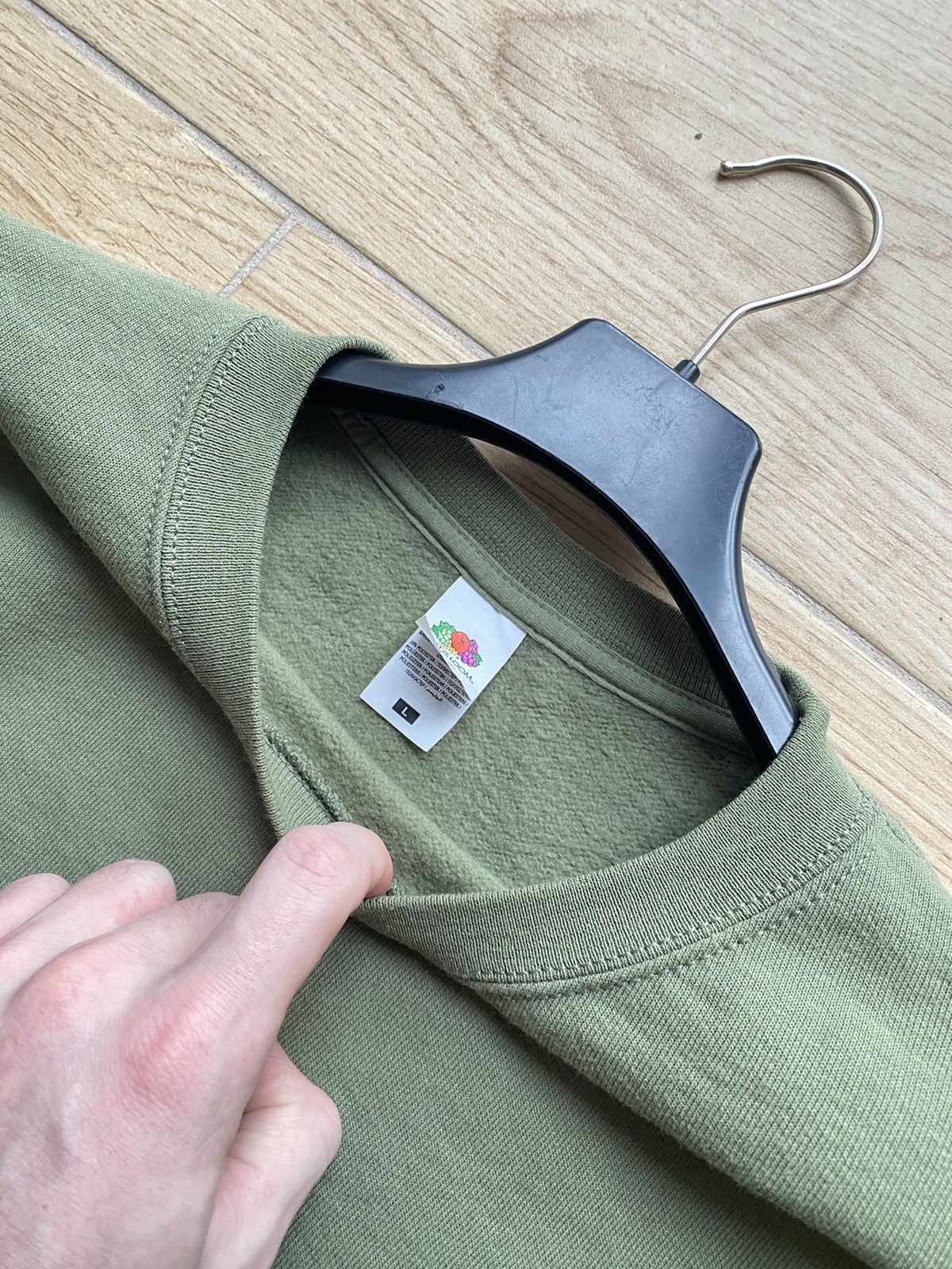 Other Vintage Blank Khaki Sweatshirt Size US L / EU 52-54 / 3 - 3 Thumbnail