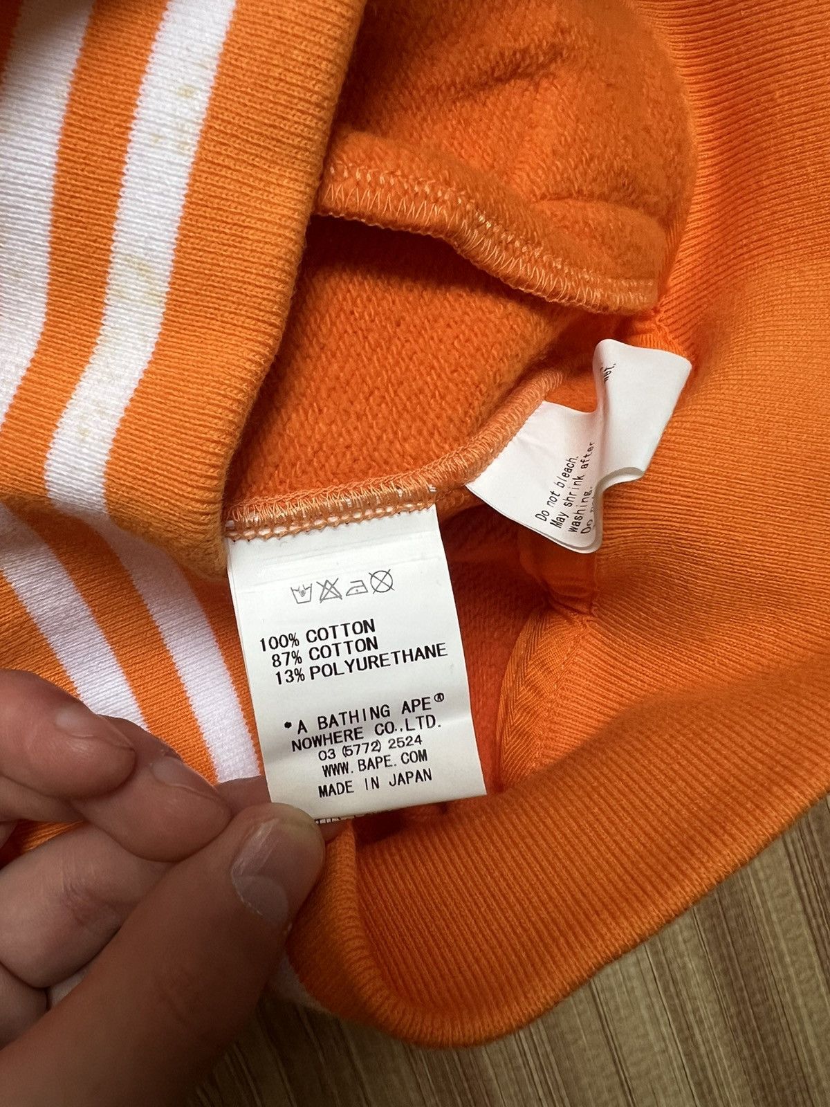 Bape NWT 2010 exclusive Tiger shark varsity hoodie orange Bape Size US M / EU 48-50 / 2 - 9 Thumbnail