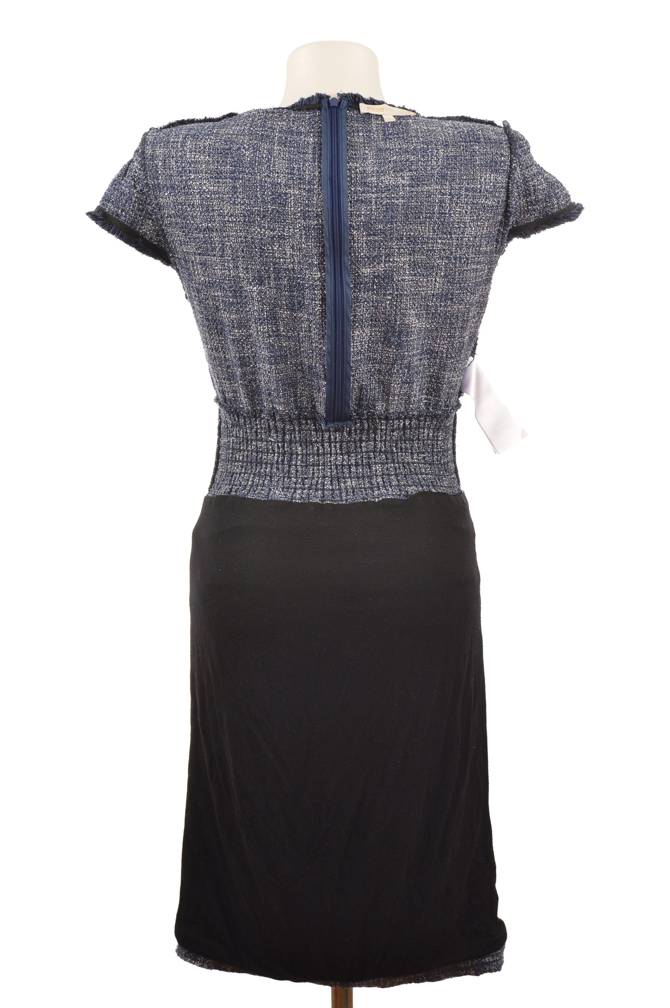 Maje Maje Rought Tweed Blue Dress Size M / US 6-8 / IT 42-44 - 7 Thumbnail
